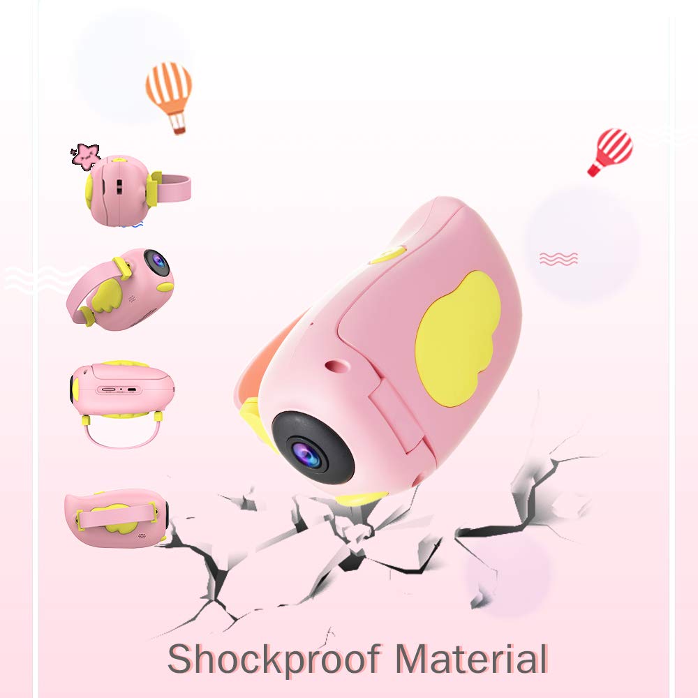 Kids Digital Camera 10MP 1080P - Rechargeable Shockproof Video Recorder with 32GB SD Card for Boys & Girls - Perfect for Travel & Outdoor Adventures
