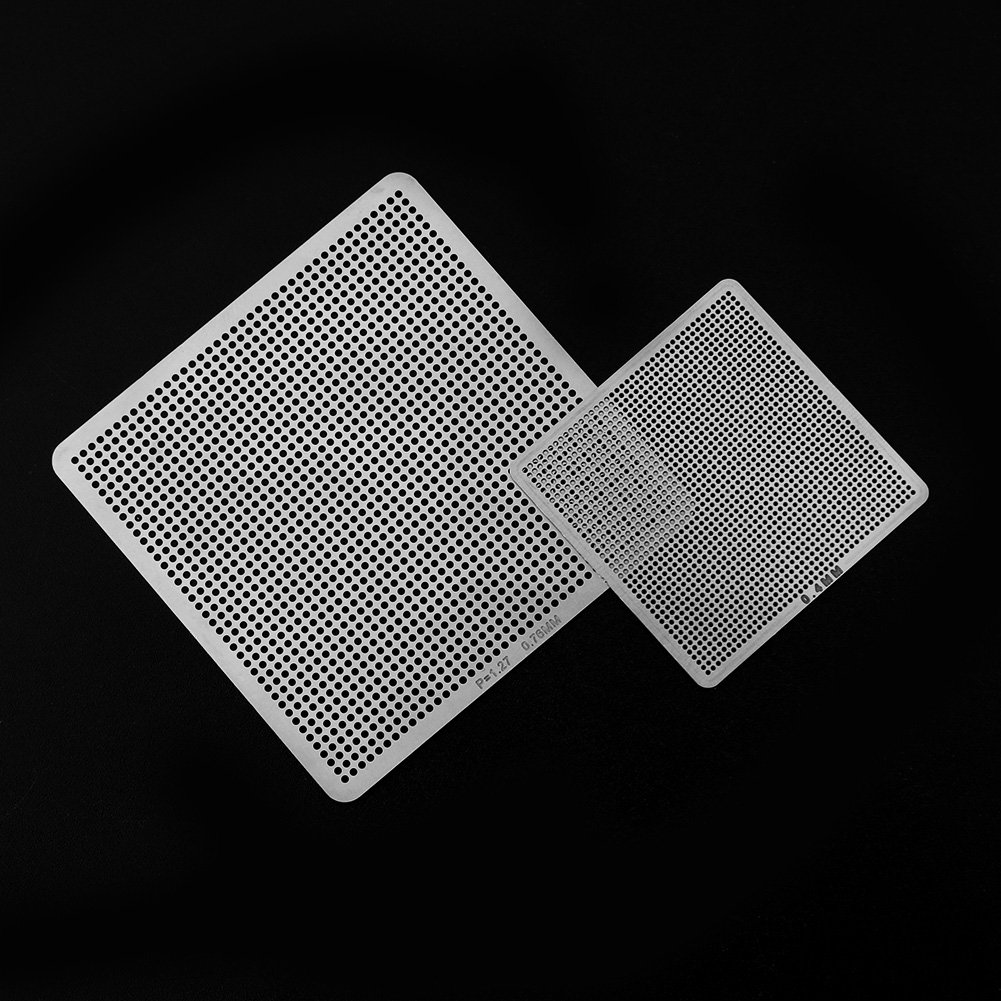 27pcs Universal BGA Stencils Kit - Direct Heat BGA Reballing Templates for Soldering & Welding Accessories | PCB Repair, Chip Reballing, Electronics Maintenance