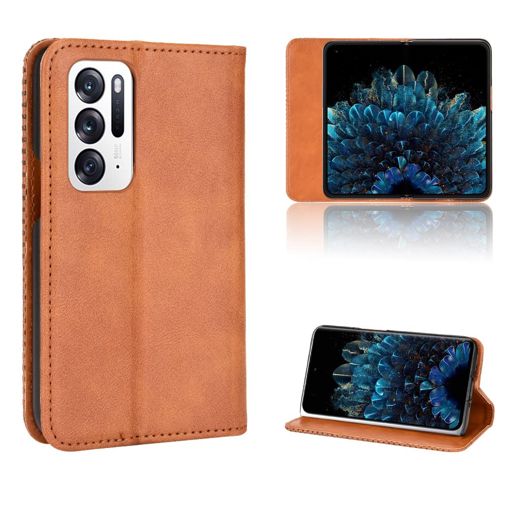 Premium PU Leather Flip Cover Case for Oppo Find N (2021 5G PEUM00) - Slim Protective Phone Case with Card Slot | Perfect for Work, Travel & Daily Use