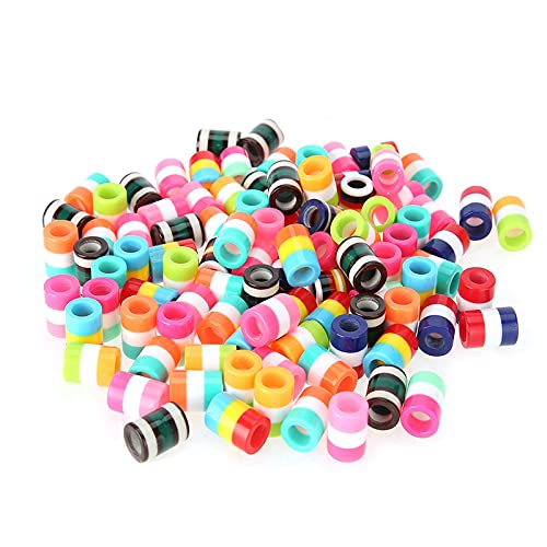 ANGGREK 100pcs Colorful Resin Hair Braid Cuffs - Adjustable Dreadlock Beads & Hair Tubes for Men & Women - Hair Jewelry Accessories for Braiding, Locs & Styling - Perfect for Parties, Weddings & Everyday Fashion