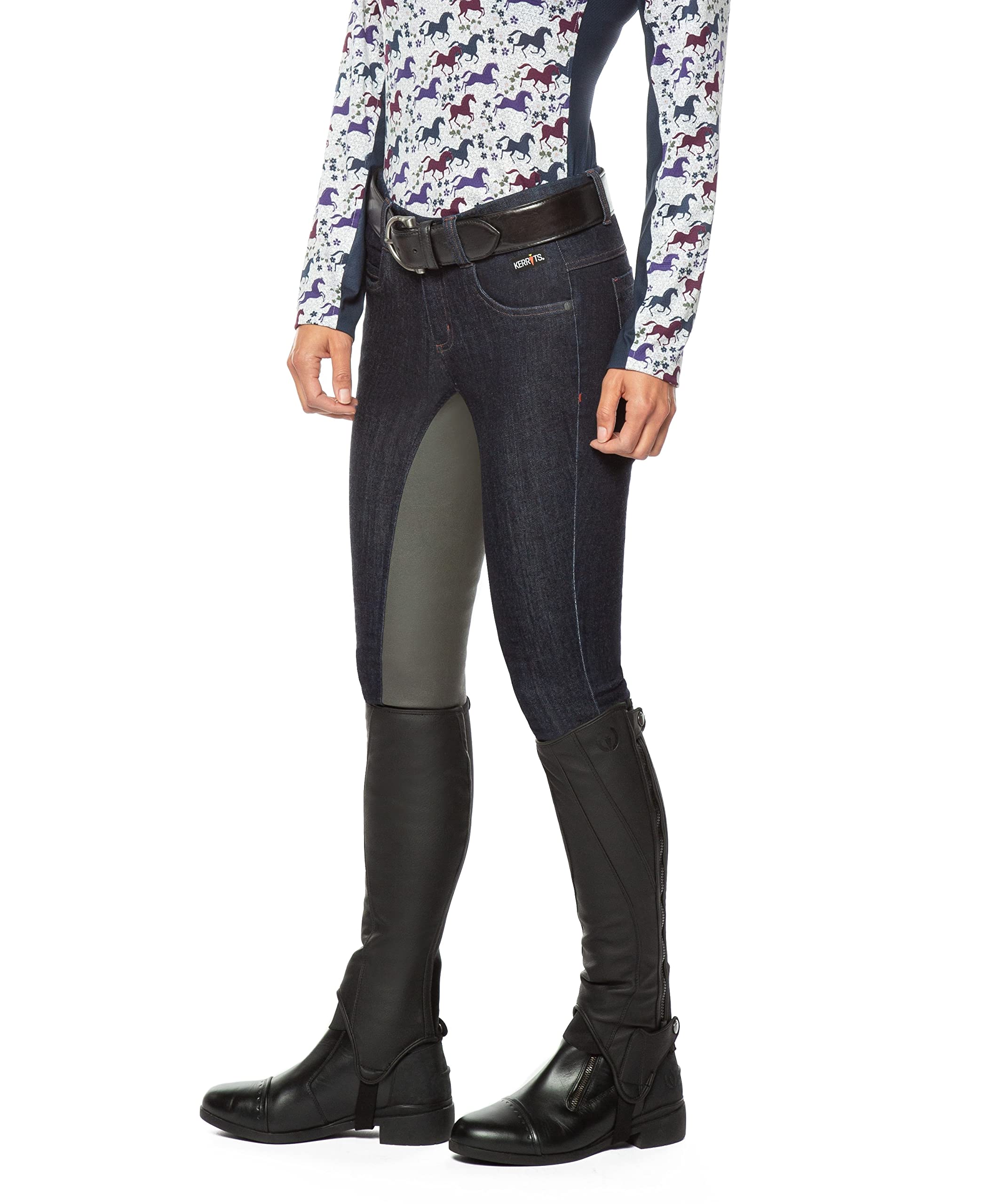 Kerrits Stretch Denim Full Seat Breech - Comfortable Equestrian Riding Pants for Women | Perfect for Horseback Riding, Dressage & Show Jumping