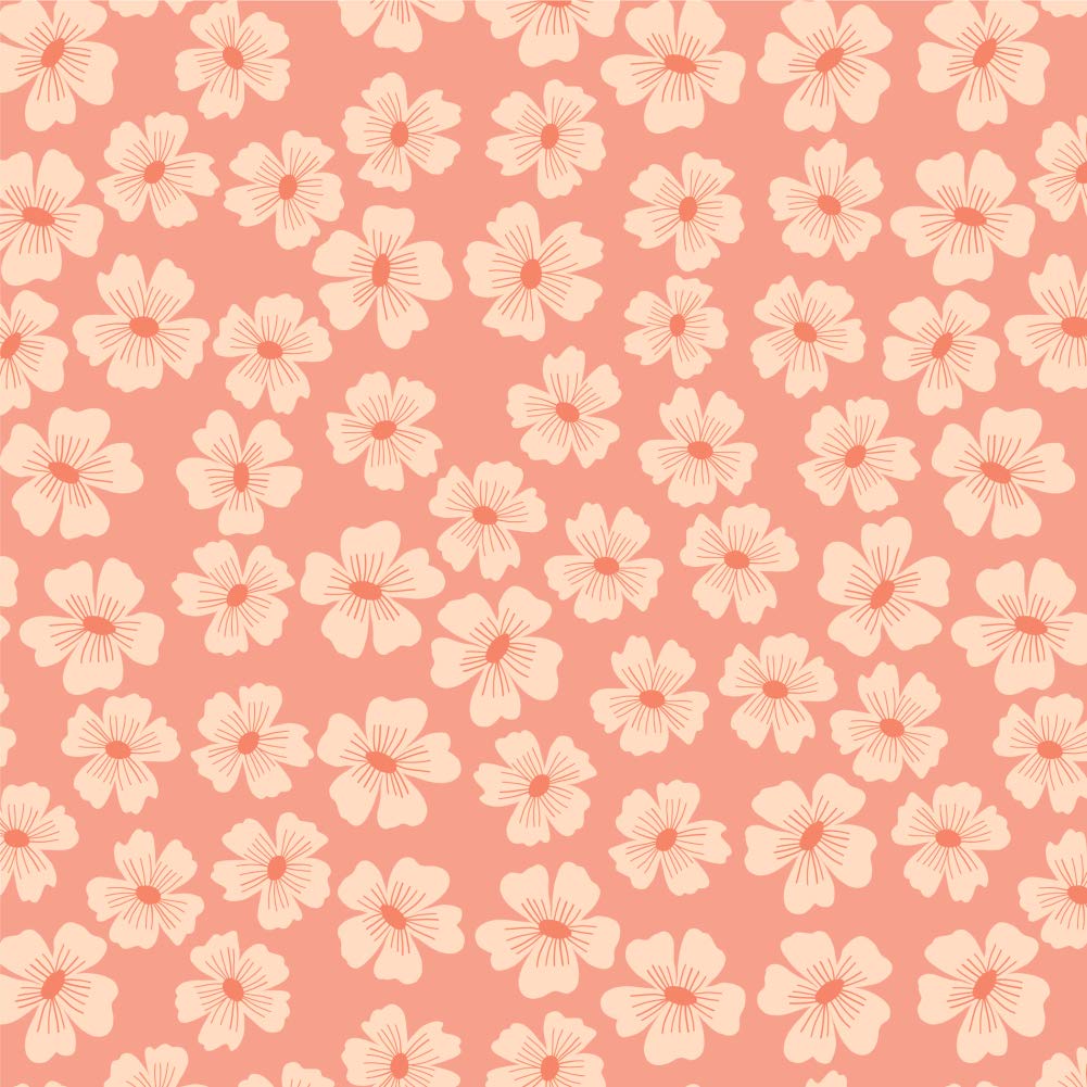 Peachy Flowers Gift Wrap Paper Rolls - Floral Wrapping Paper for Birthdays, Weddings & Special Occasions | GRAPHICS & MORE Premium Wrapping Paper