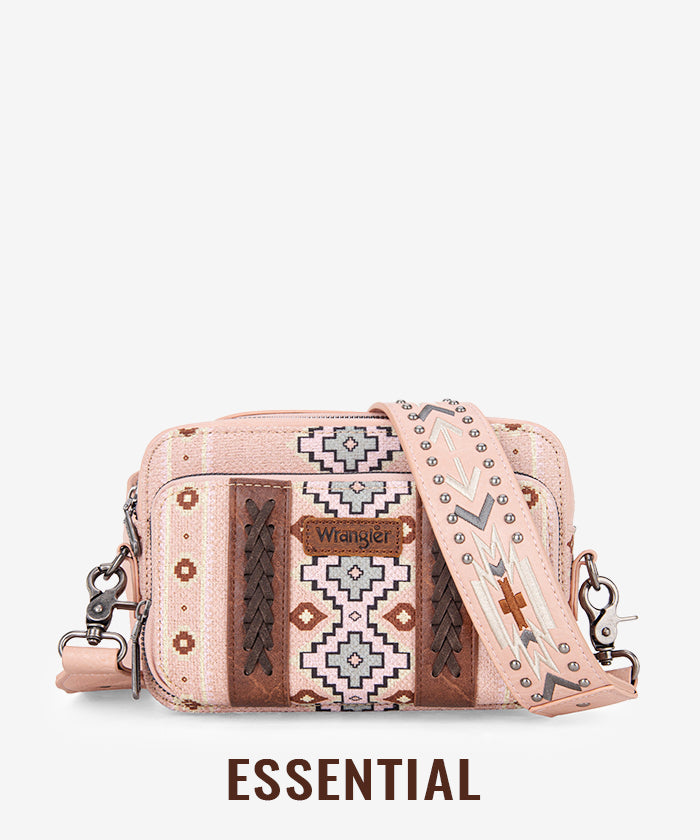 Wrangler Aztec Printed Crossbody Purse - Stylish Boho Shoulder Bag for Women | Perfect for Travel, Shopping & Everyday Use
