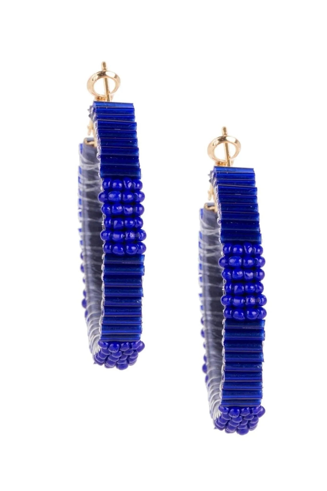 Hang Ten Seed Bead Hoop Earrings for Women - Boho Chic Dangle Earrings for Everyday Wear & Festival Outfits