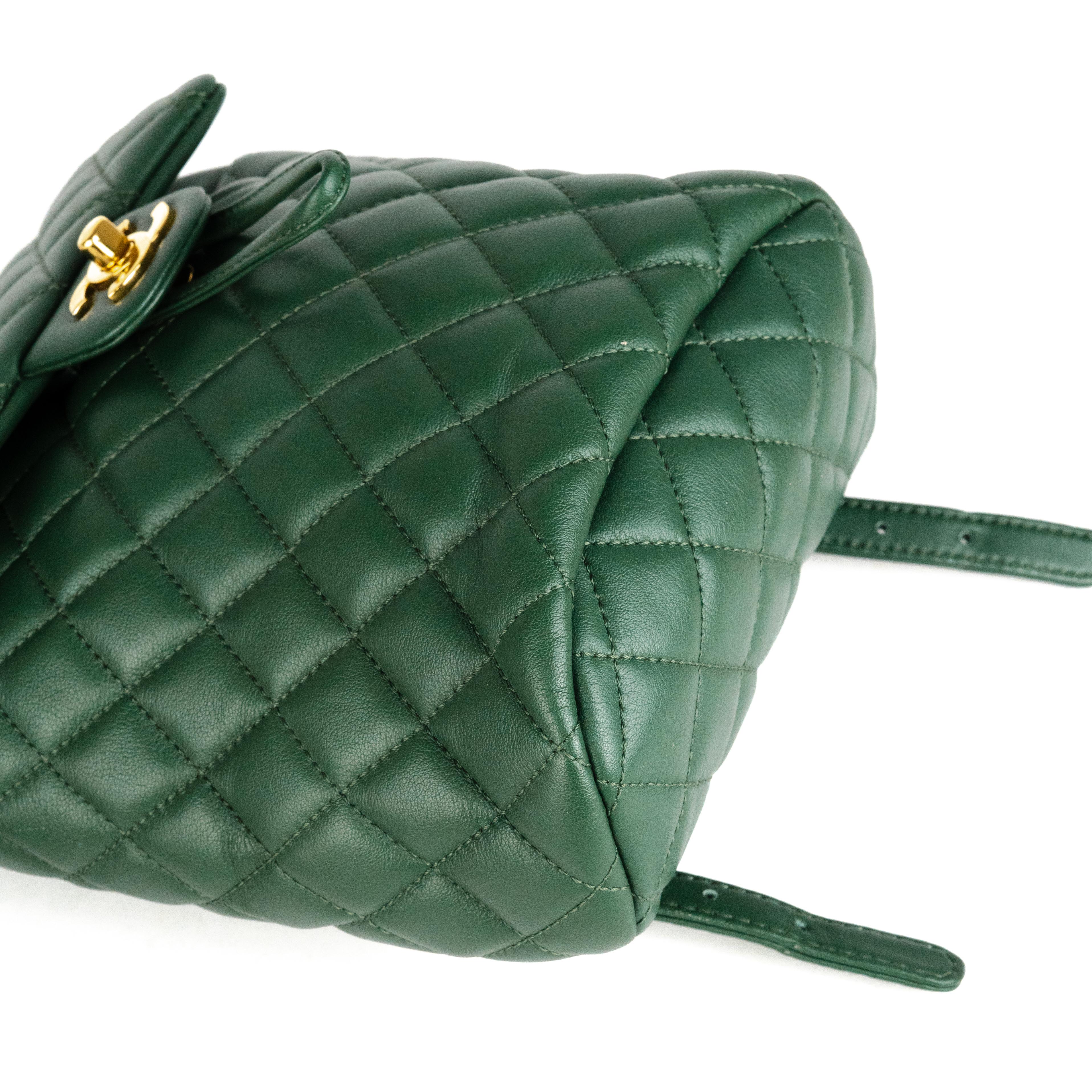 Chanel Metalasse Backpack Green 26 Series - Luxury Designer Backpack for Women, Fashionable & Durable - Perfect for Travel, Work & Everyday Use