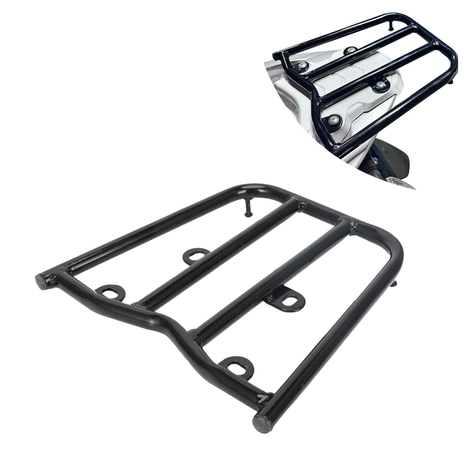 Hawk 250 Motorcycle Rear Rack - Heavy Duty Luggage Storage Bracket for Hawk 250cc & Hawk 250 DLX (Not Compatible with EFI Models) - Perfect for Adventure Touring & Long Distance Riding