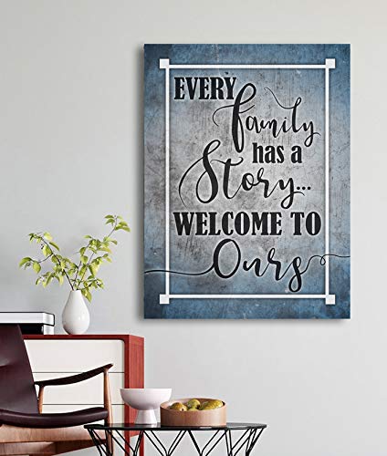 Farmhouse Family Story Sign - Rustic Wall Art for Living Room Decor