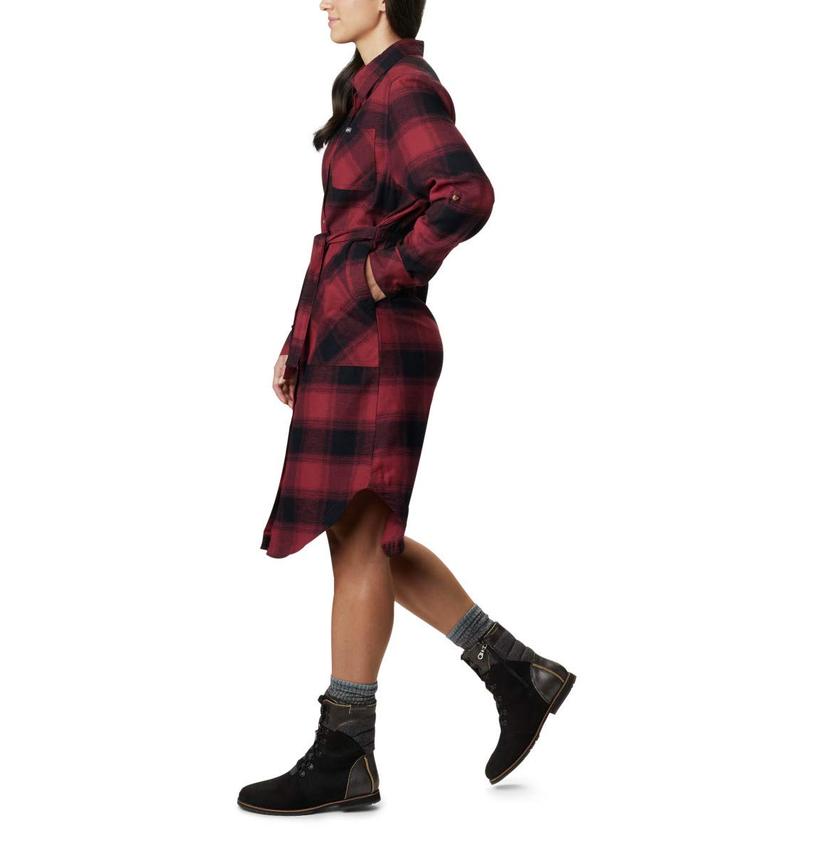 Columbia Women's Pine Street Long Sleeve Button Down Shirt Dress - Casual Summer Flowy Dress for Outdoor Activities, Travel & Work Wear