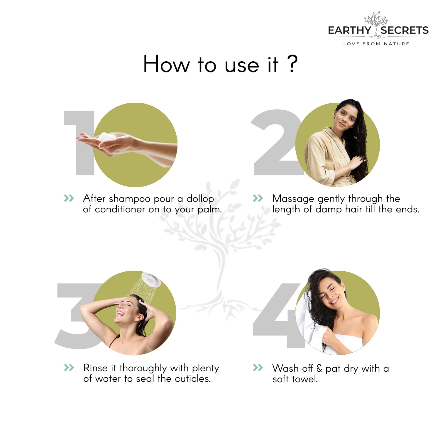Earthy Secrets Anti Dandruff Hair Conditioner with Tea Tree & Ginger Oil for Men & Women - Soothes Itchy Scalp, Eliminates Dandruff, Nourishes & Restores Scalp Health - Leaves Hair Soft, Smooth & Shiny - Perfect for Daily Hair Care & Scalp Treatment at Home