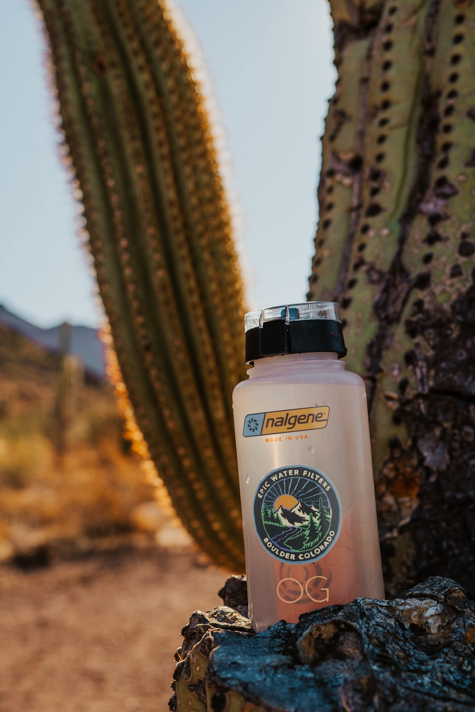 Epic Water Filters Nalgene Ultimate Outdoor Travel OG Water Bottle with Built-in Filter - BPA Free, Leakproof & Durable for Hiking, Camping & Everyday Use