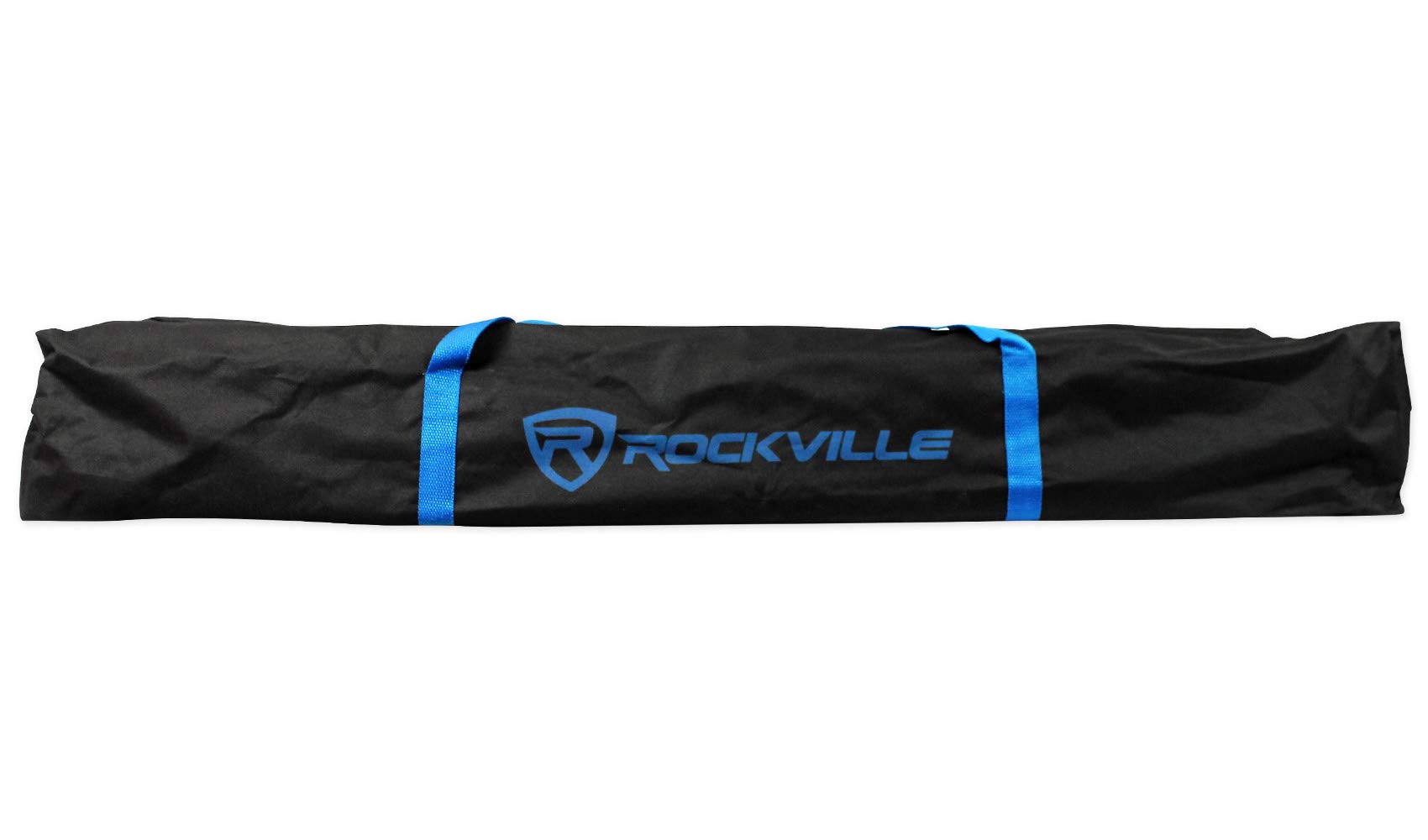 Rockville RVSS2 Black Tripod DJ PA Speaker Stands with Carrying Case - Heavy Duty Adjustable Speaker Stands for Live Performances, DJ Gigs & Home Studio Use