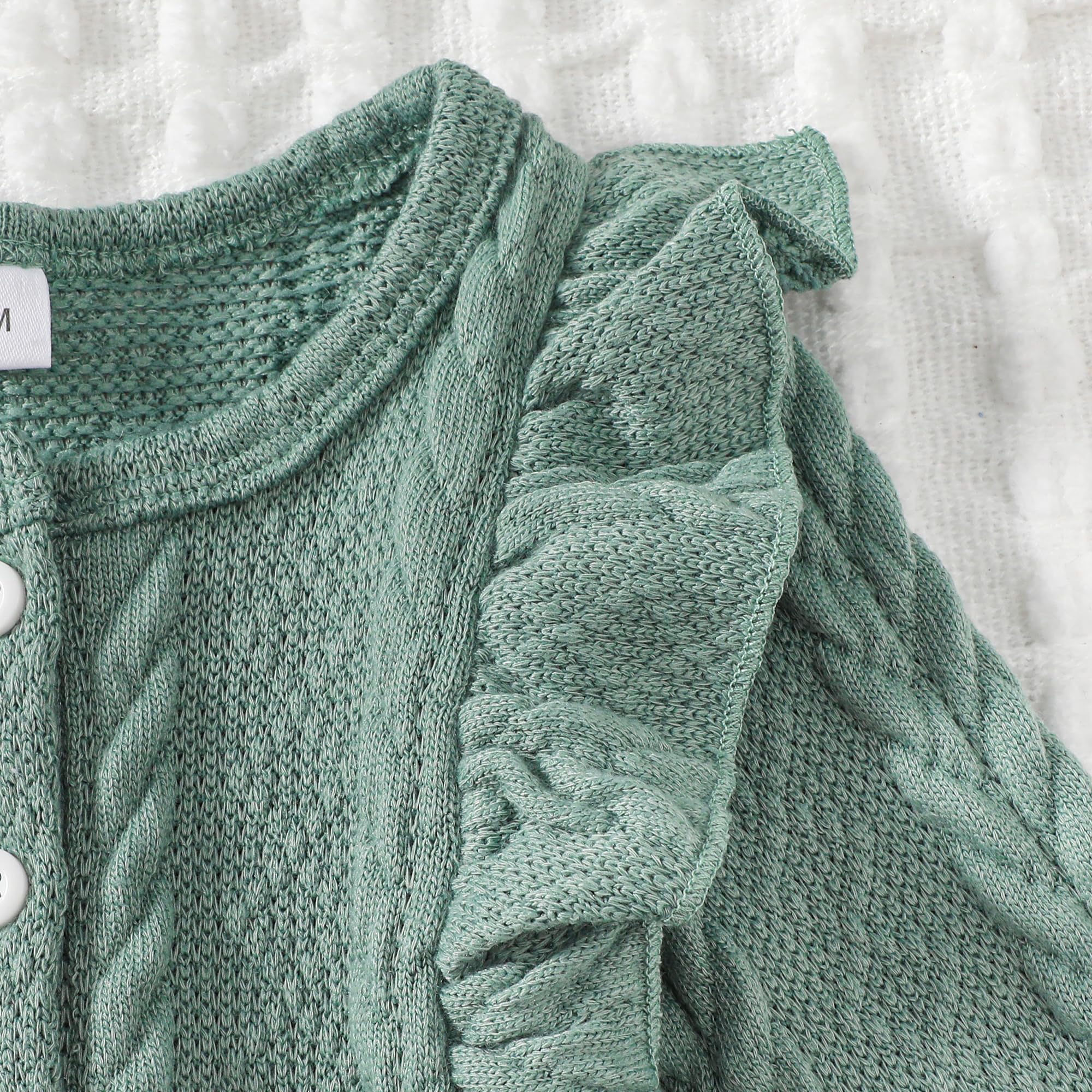 Adorable Baby Girl Romper Outfit - Long Sleeve Ruffle Jumpsuit for Newborns & Infants | Fall & Winter Clothing | Perfect for Holidays, Photos & Special Occasions