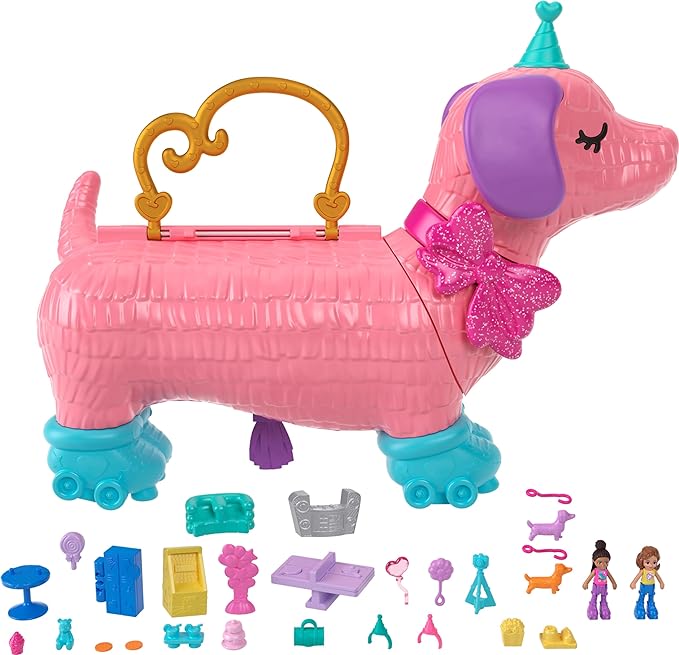 Polly Pocket Puppy Party Playset - Interactive Toy for Kids with Adorable Puppy Figures & Fun Accessories | Perfect for Pretend Play, Birthday Gifts & Collectible Fun