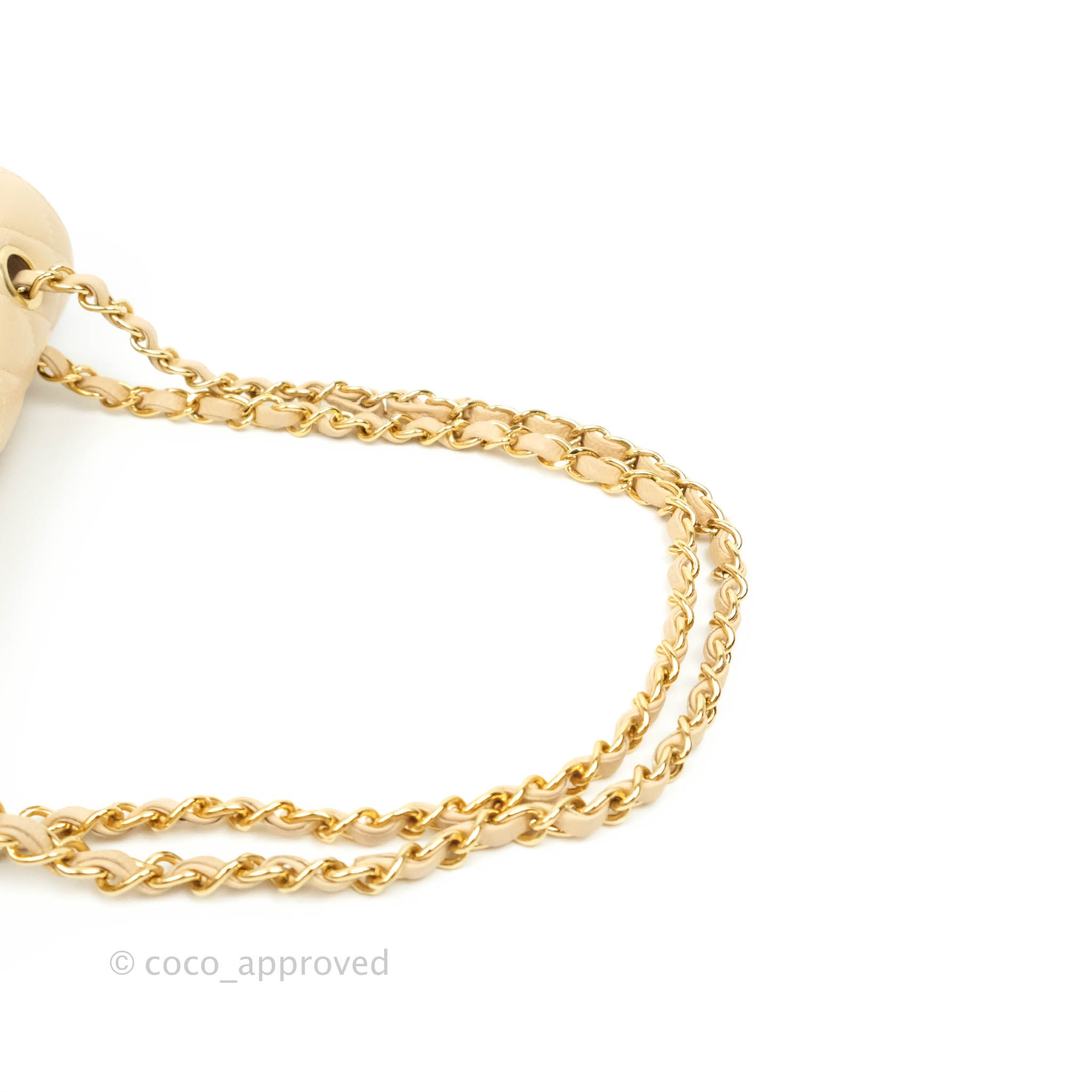 Chanel Classic Medium Double Flap Bag in Beige Caviar Leather with Gold Hardware - Luxury Designer Handbag for Women, Perfect for Work, Evening Events & Special Occasions