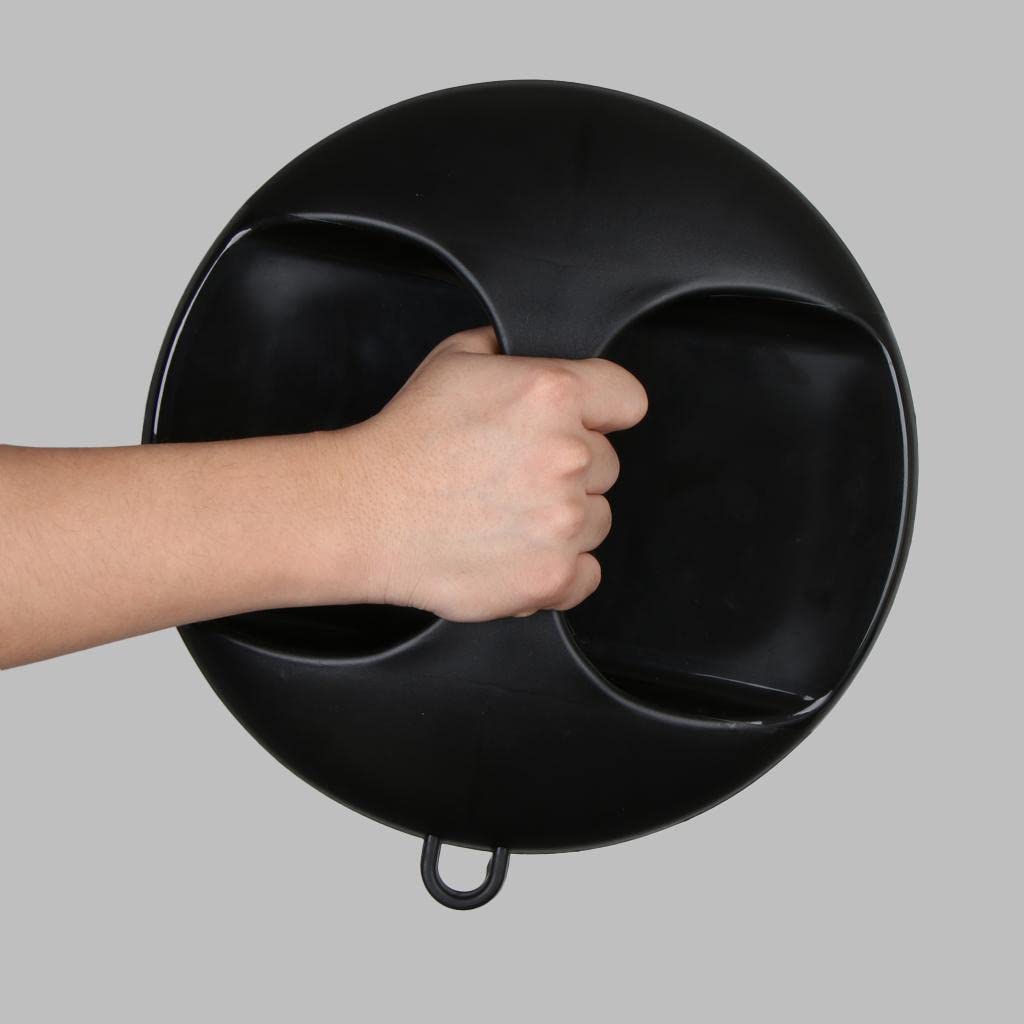 LOSA Large Round Handheld Salon Mirror - Professional Hair Styling & Makeup Mirror with Non-Slip Handle - Perfect for Home, Salon, and Travel Use