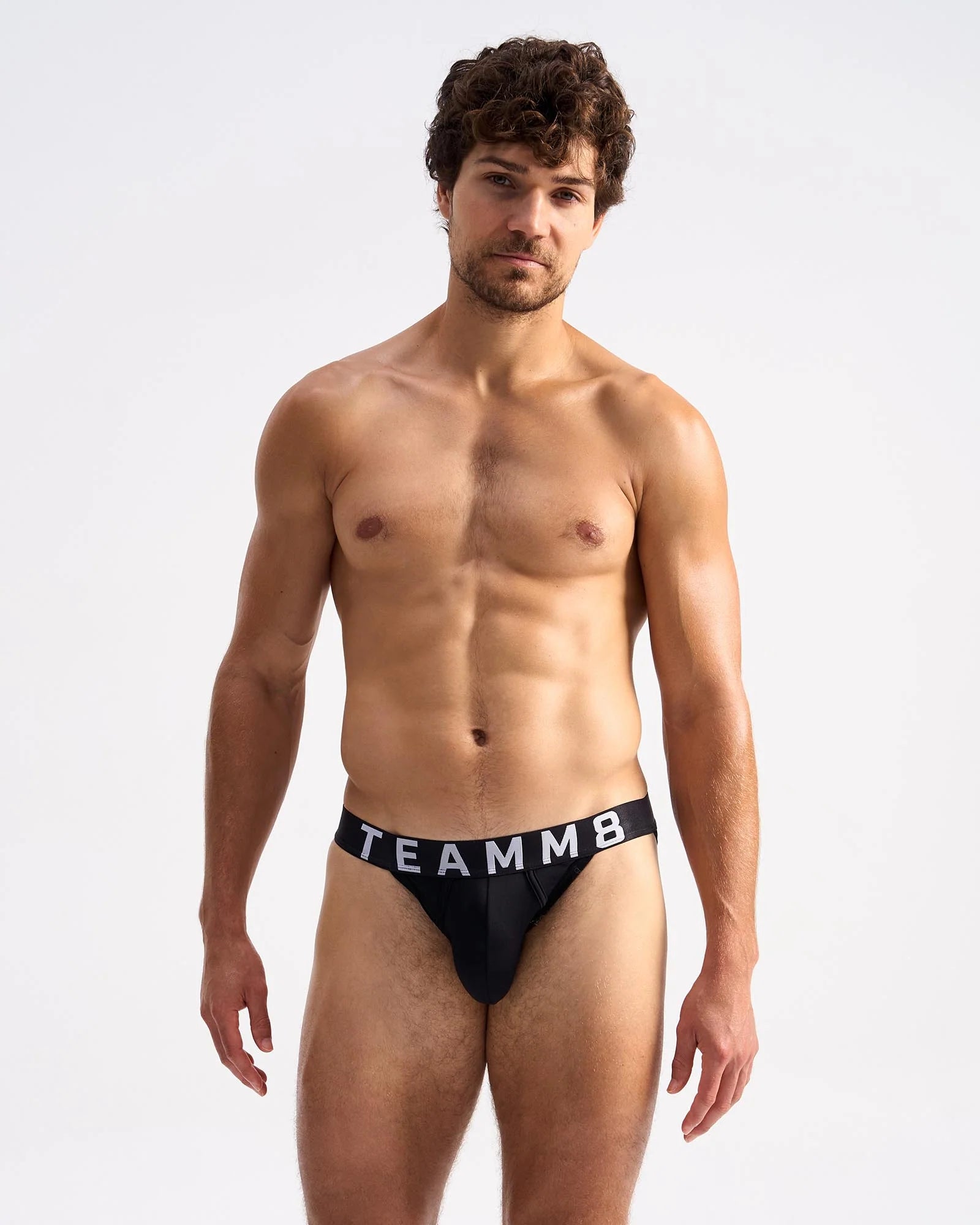 Teamm8 Spartacus Men's Brief Underwear - Black - Comfortable & Breathable for Daily Wear, Workout & Sports