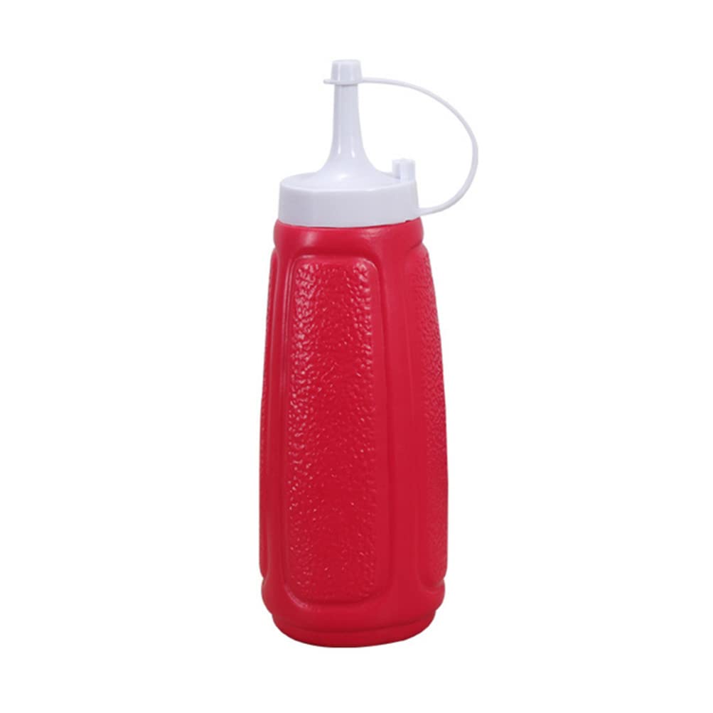 PACKOVE 12oz Condiment Squeeze Bottles (6 Pack) - Leak-Proof Sauce Dispenser for Ketchup, Mustard, Syrup, Oil - BPA-Free Plastic Squirt Bottles with Lids - Perfect for Kitchen, BBQ, Restaurants & Food Service