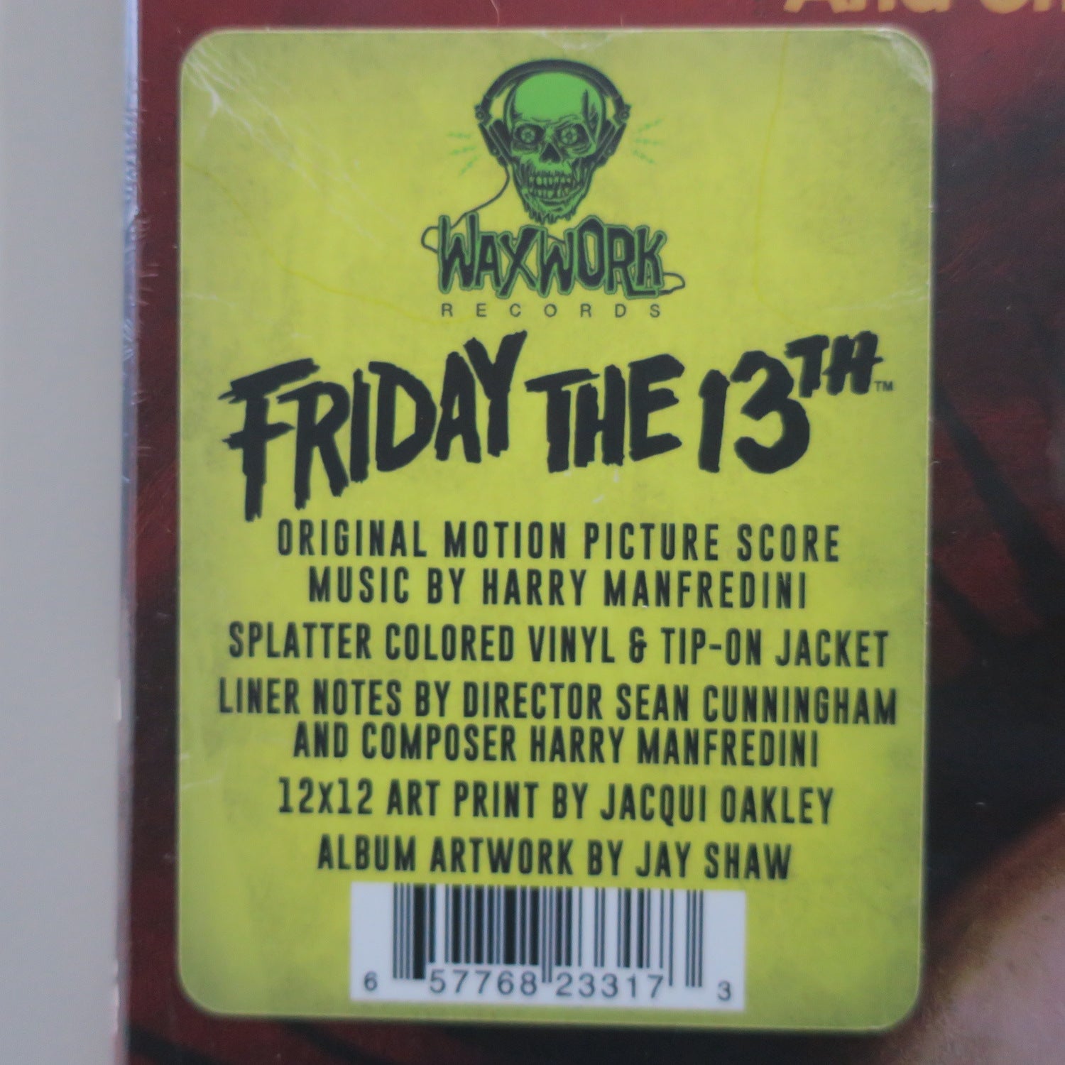 Friday the 13th Original Soundtrack - Camp Crystal Lake Vinyl LP Record | Horror Movie Music for Halloween Parties & Collector's Display