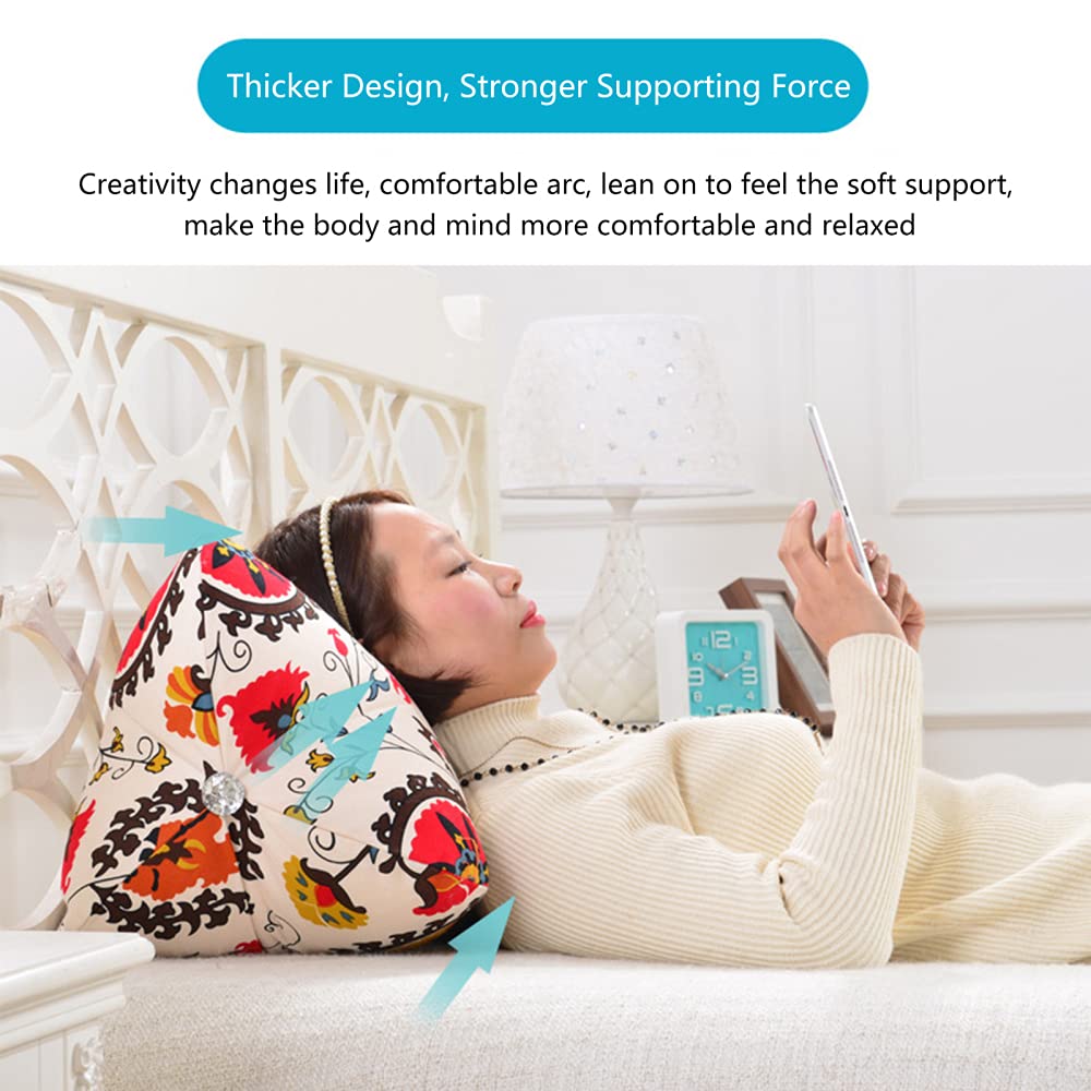 **Comfortable Reading Pillow with Neck Support - Soft Stuffed Backrest Cushion for Reading, Relaxing in Bed, Chair, Car Seat or Sofa (J-554530cm) - Perfect for Book Lovers & Travel Comfort**