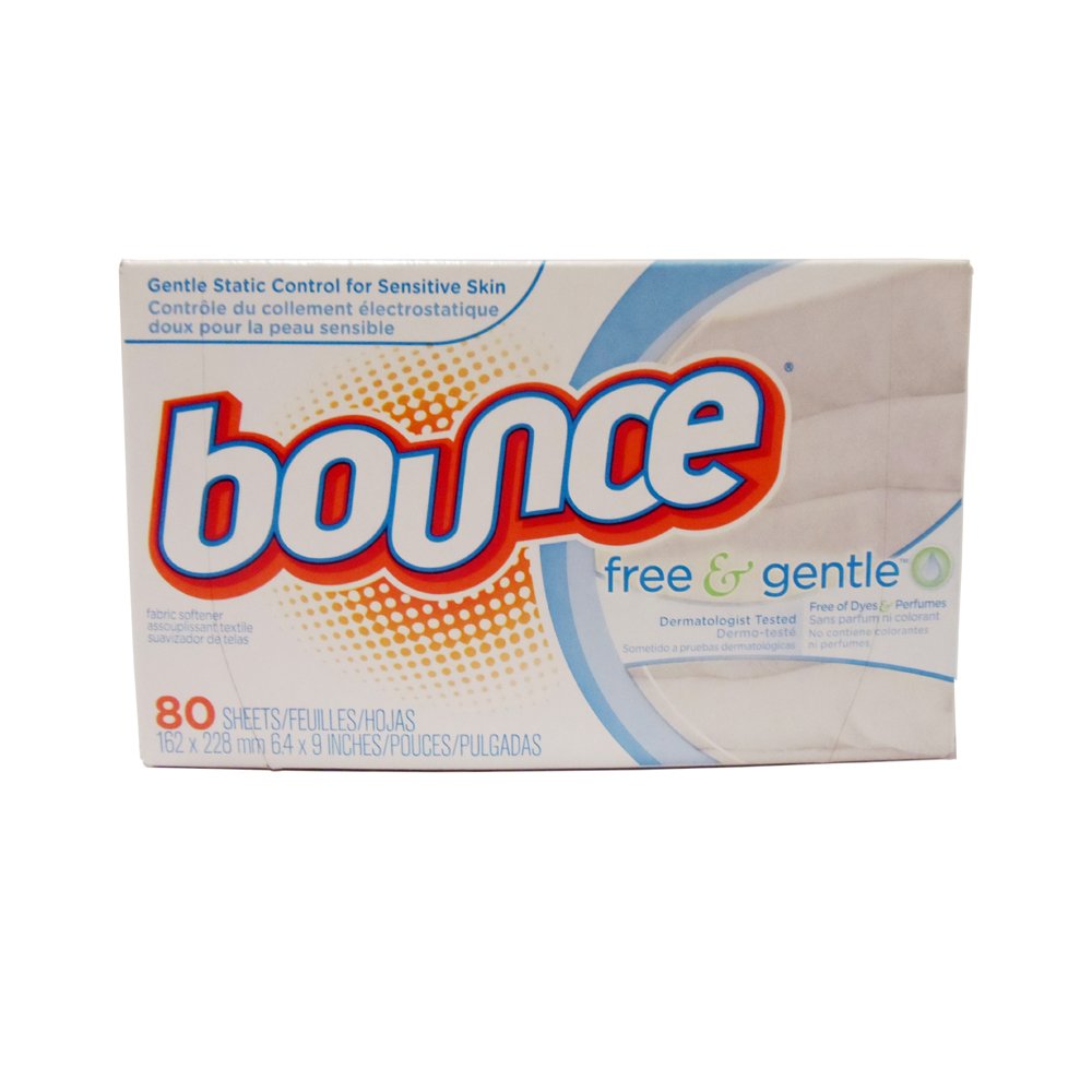 Bounce Fabric Softener Sheets - 80 Count | Hypoallergenic, Static Control & Scented | For Laundry, Dryer & Clothes Softening | Fresh Scent, Long-Lasting Fragrance | Ideal for Home, Gym & Travel Use