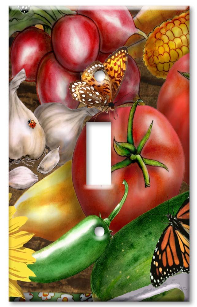 Decorative Metal Wall Plate - Single Gang Toggle Art Plate for Thanksgiving - Handcrafted in USA - Perfect for Home Décor & Holiday Gift Giving
