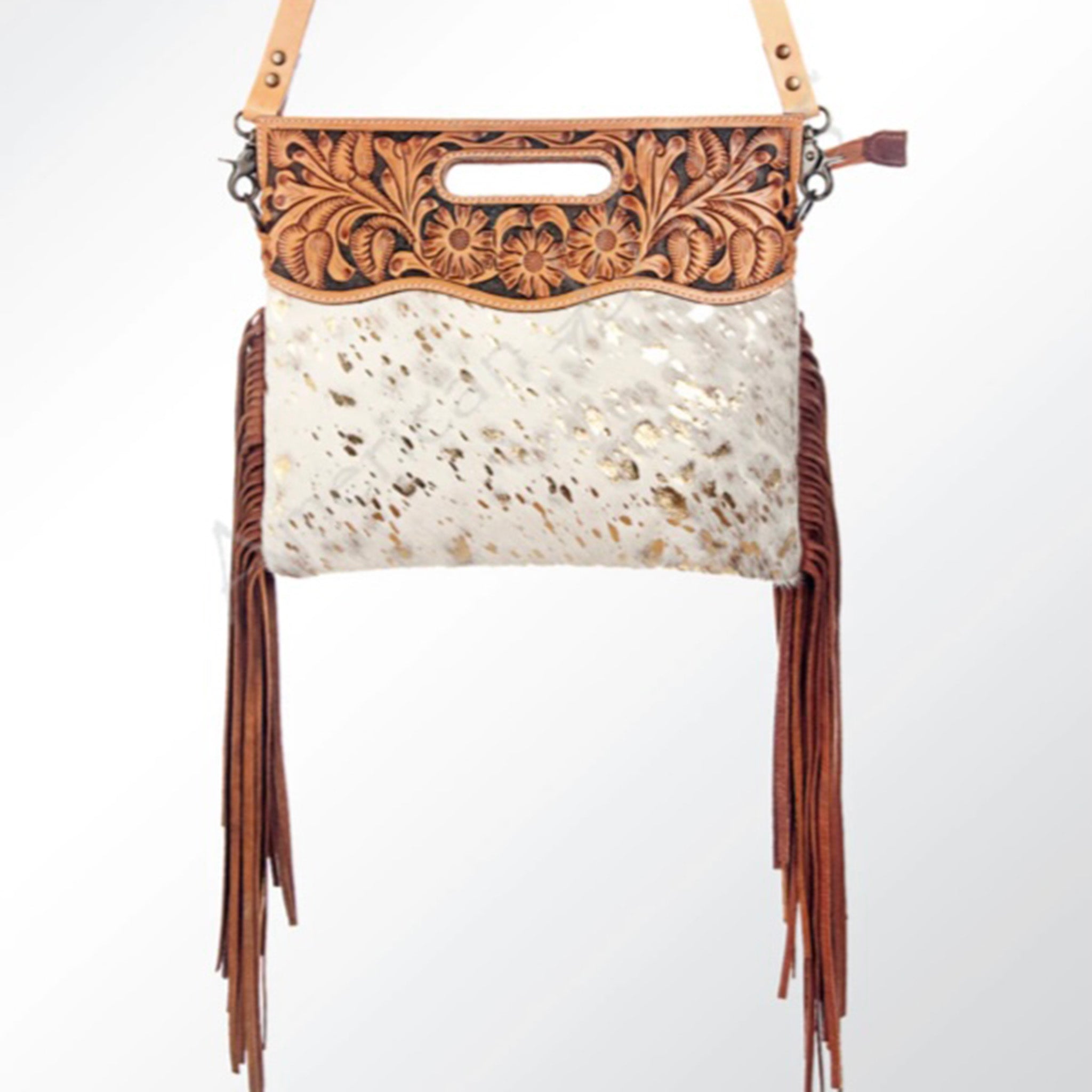 American Darling Genuine Cowhide Fringe Purse - Stylish Boho Crossbody Bag for Women | Perfect for Casual Outings, Music Festivals & Date Nights