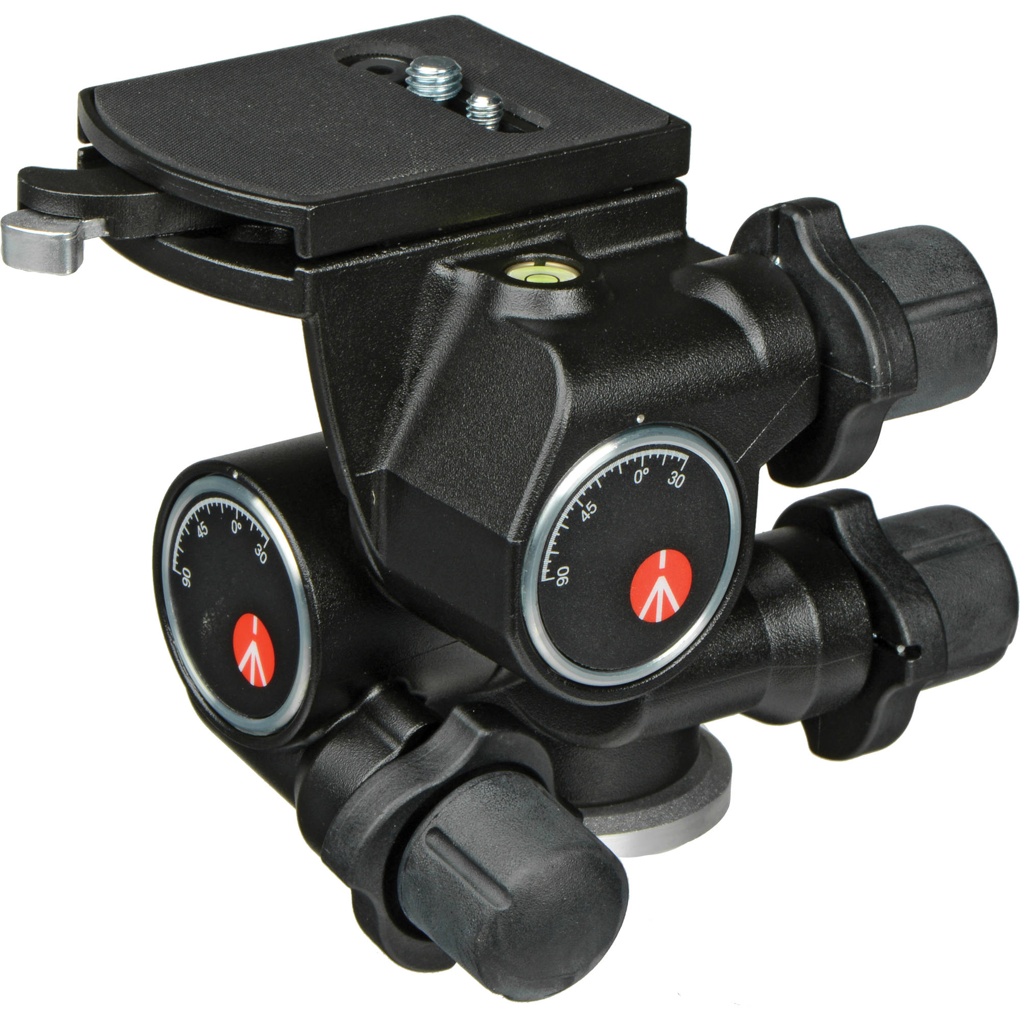 Manfrotto 410 3-Way Geared Pan and Tilt Head for DSLR Cameras - Professional Tripod Head for Photography & Videography - Perfect for Studio, Landscape, and Architectural Shooting