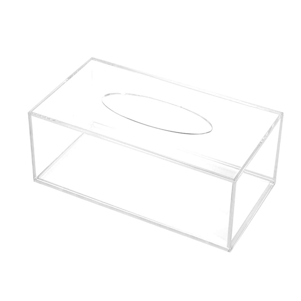TOPBATHY Acrylic Tissue Box Holder - Modern Napkin Container for Living Room, Bedroom & Bathroom Decor - Simple & Stylish Home Decoration - Perfect for Sofa Side, Nightstand, or Vanity Organizer