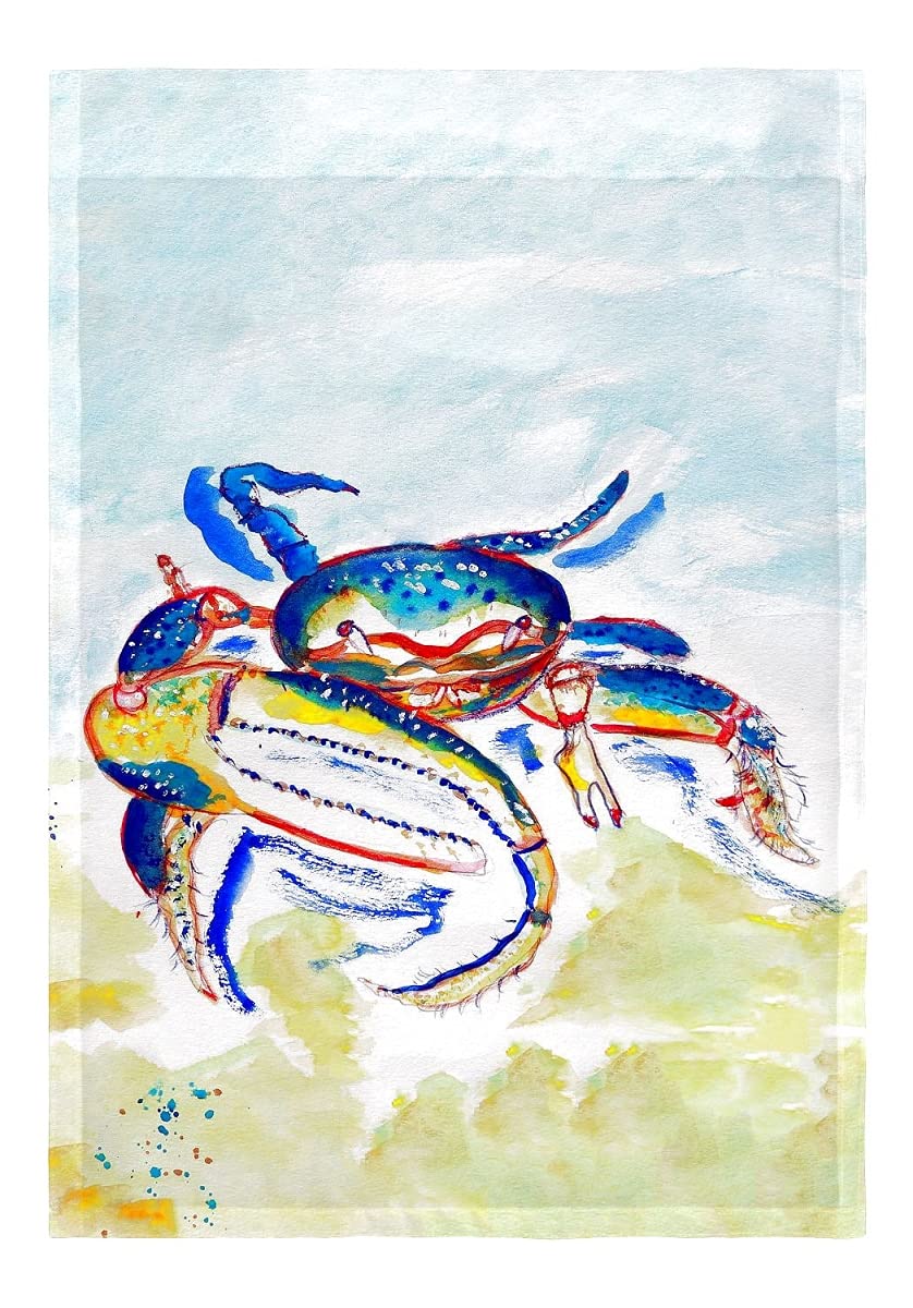 Betsy Drake FL1013 12.5 x 18 Inch Vibrant Fiddler Crab Garden Flag - Perfect for Outdoor Decor, Yard Sign & Coastal Themed Home