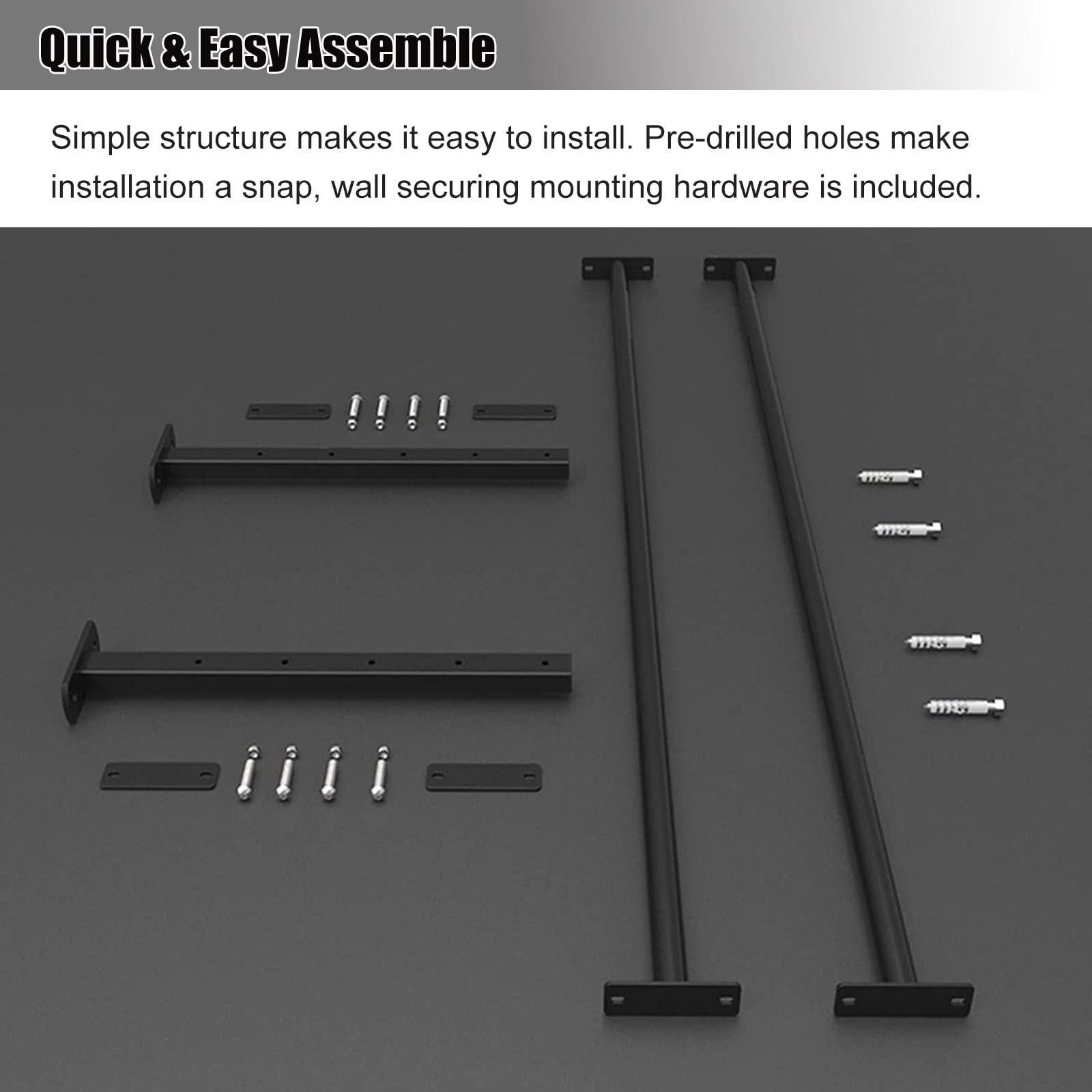 Wall-Mount Workout Balance Ball Rack - Heavy Duty Adjustable Yoga Ball Stand with Mounting Screws - Home Gym & Commercial Fitness Equipment - Perfect for Yoga Studios, CrossFit Gyms & Home Workout Spaces