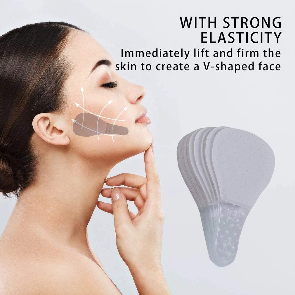 40Pcs Invisible Face Lift Tape - Thin Facial Stickers for Wrinkles, Flabby Skin & V-Shape Lift | Anti-Aging Skin Tightening Scotch | Perfect for Daily Use, Makeup & Special Occasions