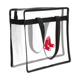Boston Red Sox Clear Tote Bag - Official MLB Team Logo Waterproof Beach Bag for Women & Men - Perfect for Baseball Games, Grocery Shopping & Beach Outings