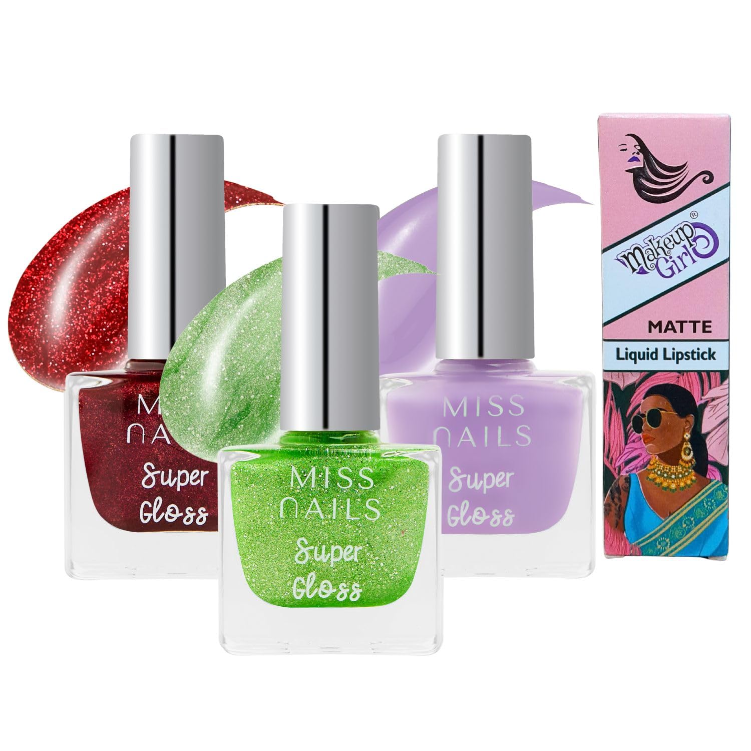 Toxic-Free Super Gloss Nail Polish Set - 3 Pack (SG11) | Ultra Shiny & Nourishing Nail Lacquer for Women | Perfect for Manicures, Pedicures & Salon-Quality Nails at Home