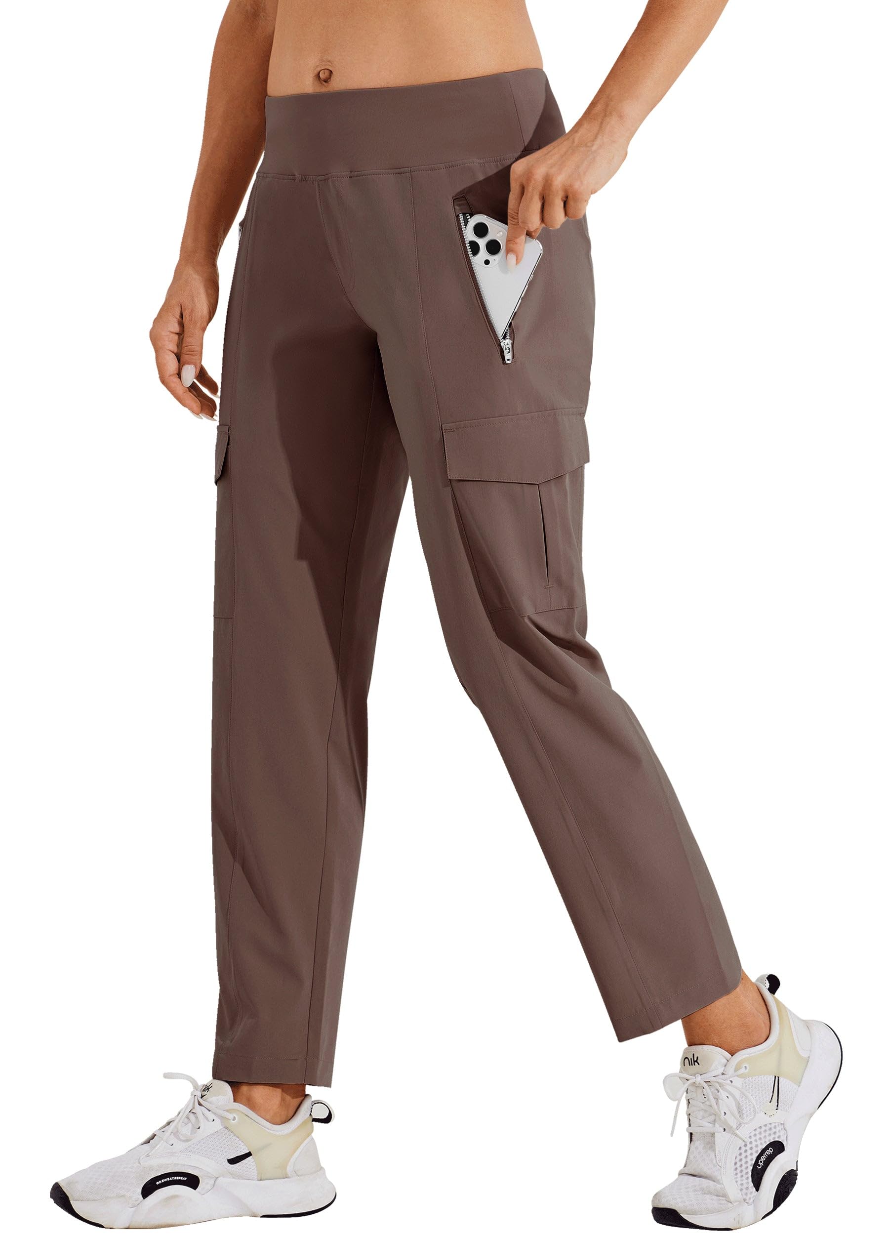 Willit Women's Golf Pants - Quick Dry Athletic Pants with Pockets, Lightweight Water Resistant Cargo Pants for Golf, Travel & Outdoor Activities