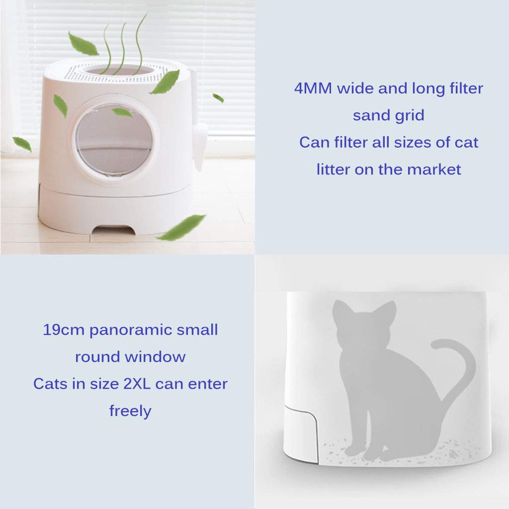 **Best Cat Litter Box with Lid - Leak-Proof & Anti-Scatter Design for Odor Control - Large Enclosed Litter Box for Indoor Cats - Perfect for Small Spaces & Multi-Cat Homes**