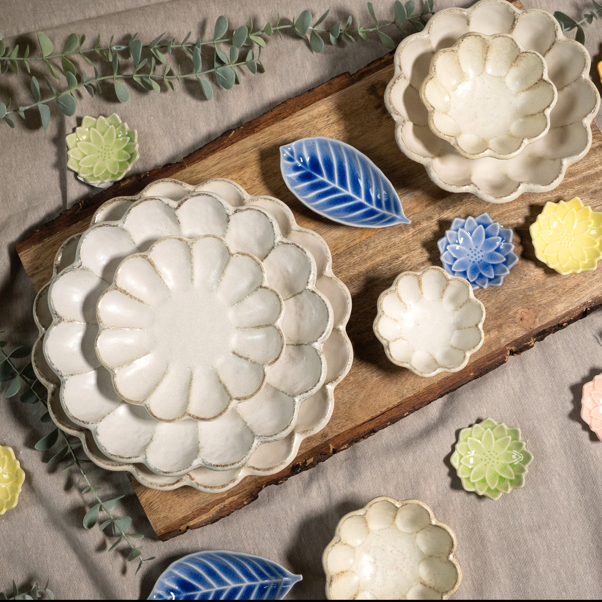 Rinka Ceramic Dinner Plate 24 cm (9.5 Inch) - Set of 4 Colorful Plates for Dining, Kitchen & Party Serving | Durable & Stylish Tableware for Everyday Use, Entertaining & Gifts