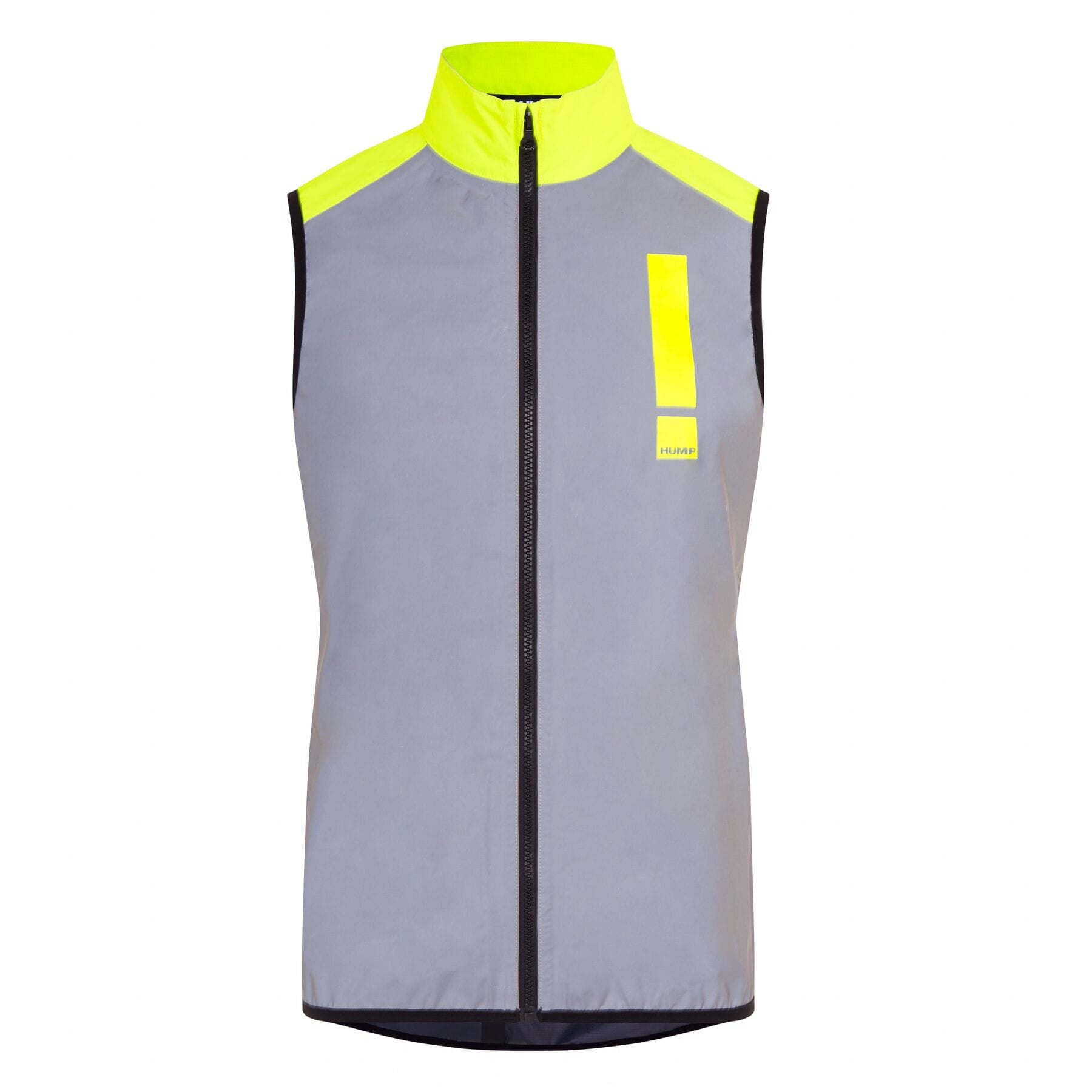 HUMP Men's Ultra Reflect Gilet - High Visibility Safety Vest for Running, Cycling & Outdoor Activities - Lightweight Reflective Workwear for Nighttime Visibility