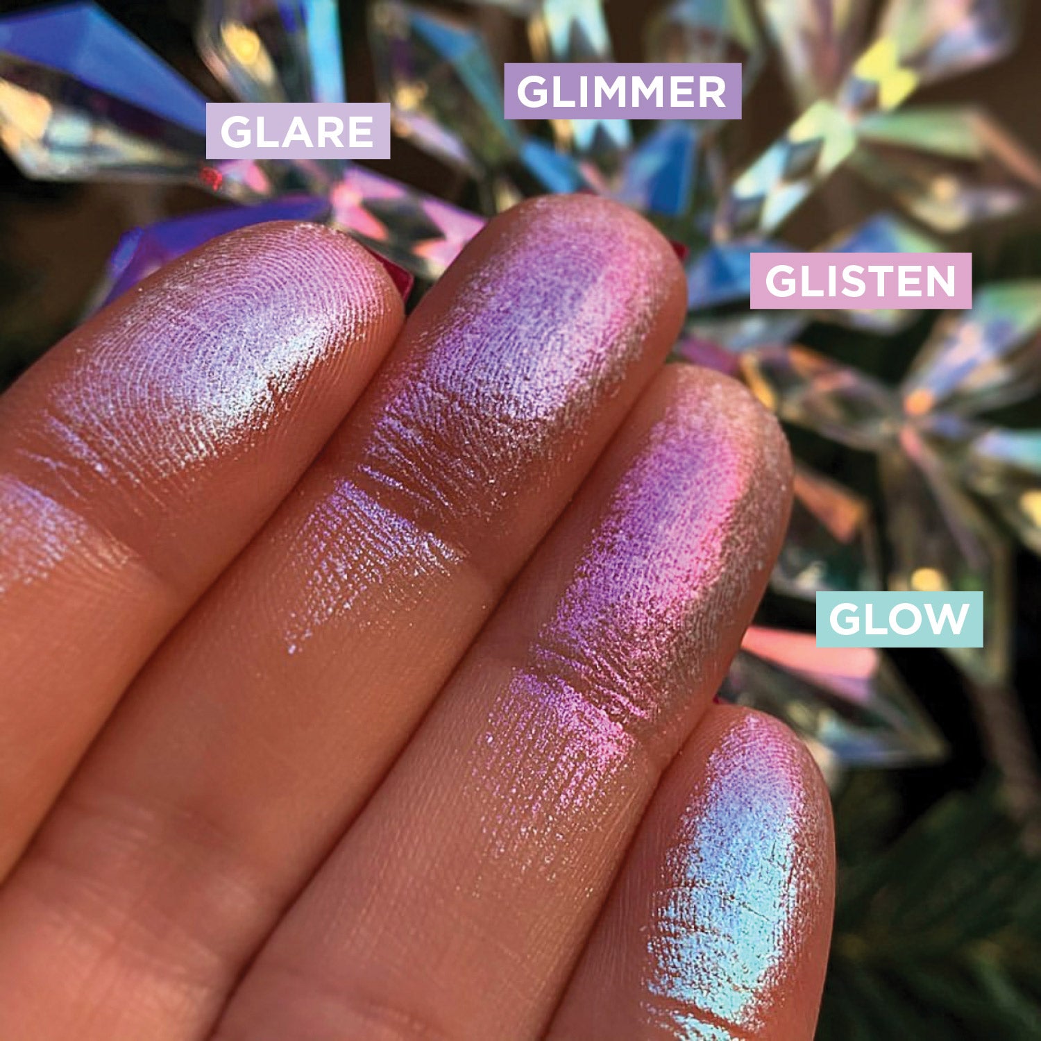 Multichrome Glitter Eyeshadow - Iridescent Shimmer Makeup for Party & Festival | Glow in The Dark for Night Out & Cosplay