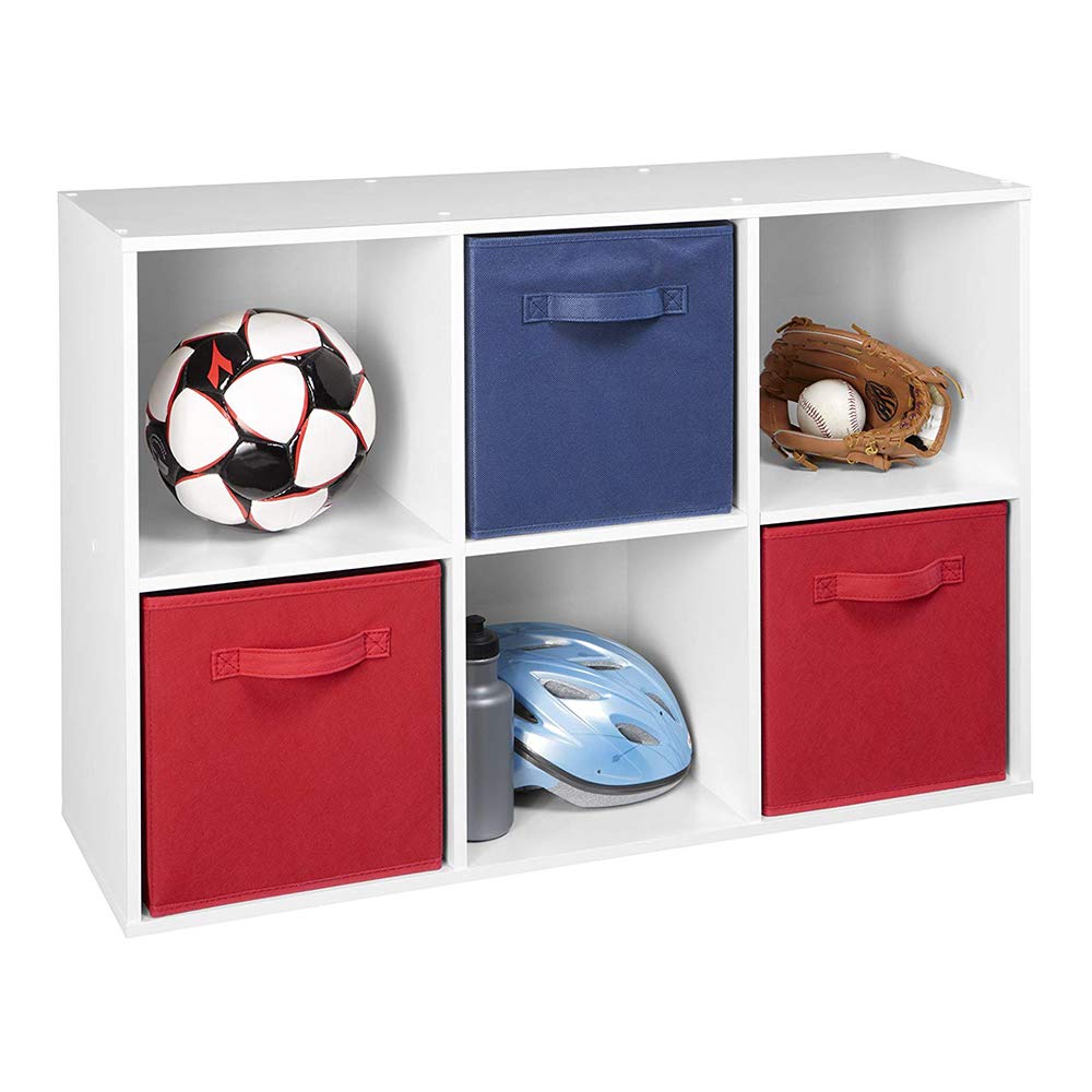 Closetmaid 899600 6-Cube Stackable Storage Organizer - White (2 Pack) | Decorative Home Organization for Bedroom, Closet & Living Room | Perfect for Toys, Books & Clothes Storage