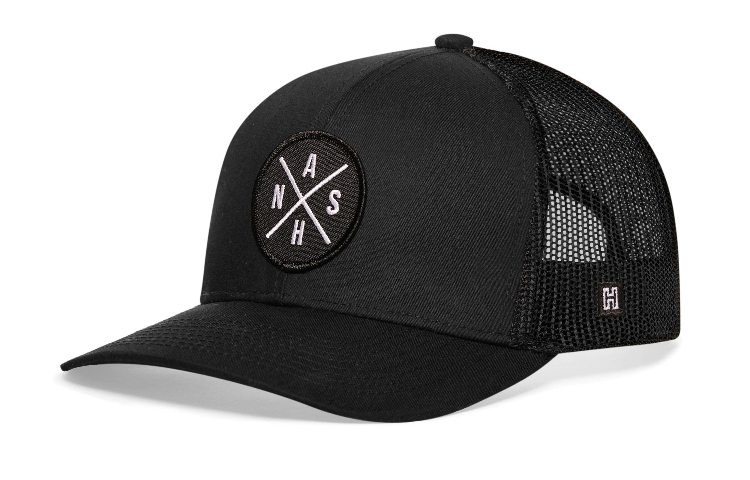 HAKA State City Trucker Hat for Men & Women - Adjustable Mesh Snapback Baseball Cap - Durable Outdoor Black Golf Hat for Casual Wear, Sports & Travel