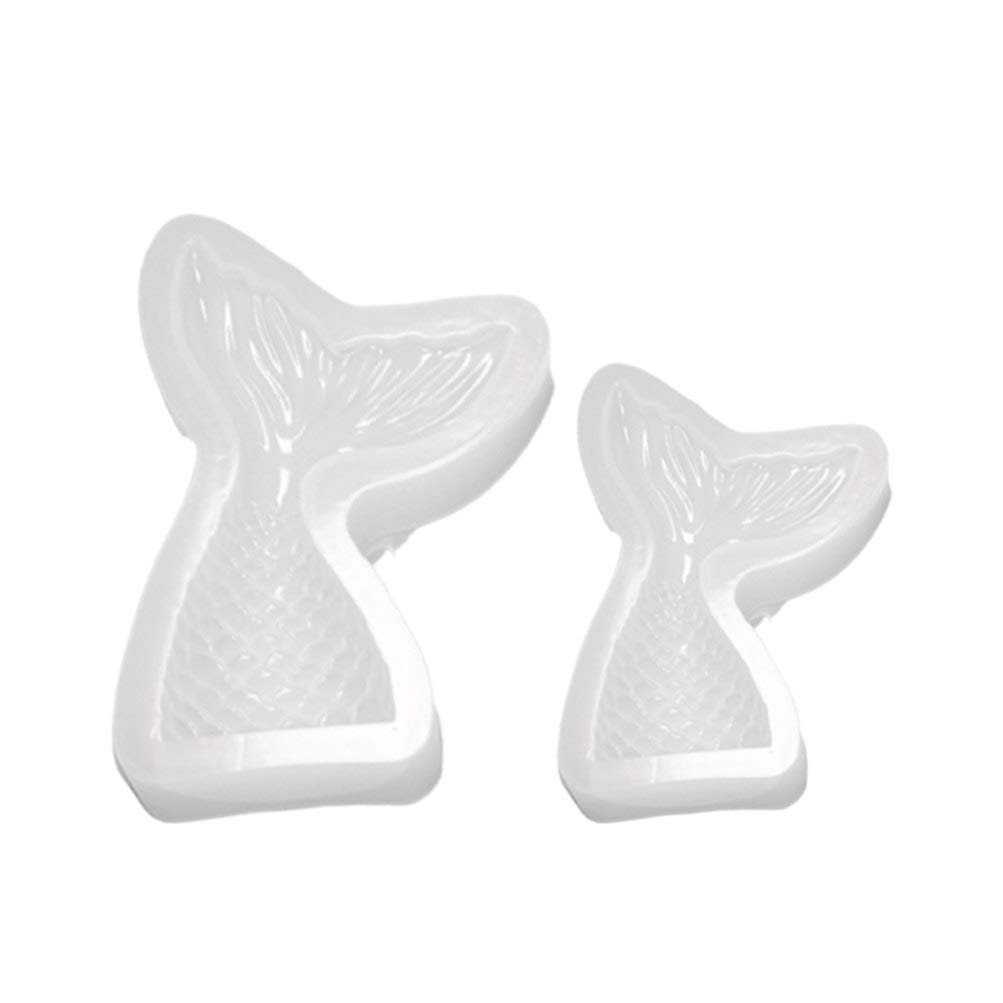 Supvox 2-Piece Silicone Mermaid Tail Resin Molds Set - Ocean Theme DIY Craft Molds for Christmas Ornaments, Cake Decorating, Home Decor & Party Favors - Perfect for Jewelry Making, Resin Art & Gift Ideas
