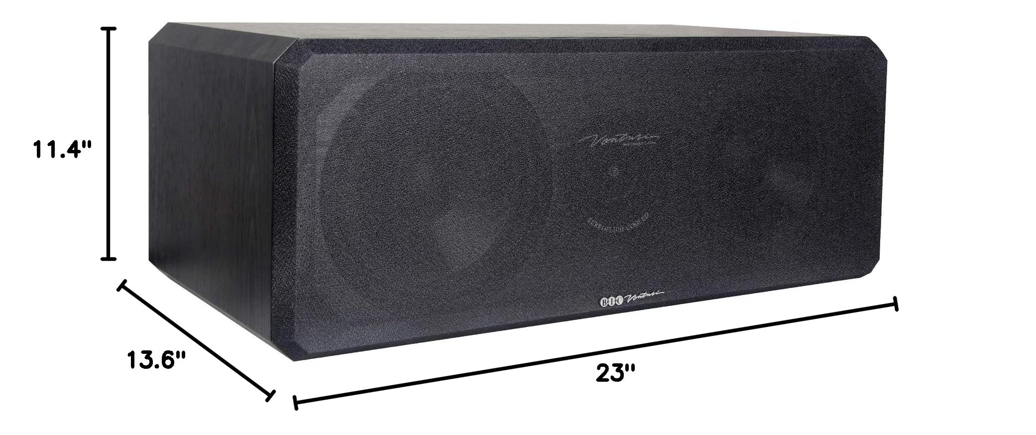 BIC America DV-62CLRS 6-Inch 2-Way Center Channel Speaker - High-Quality Home Theater Audio for Movies, Music & Gaming