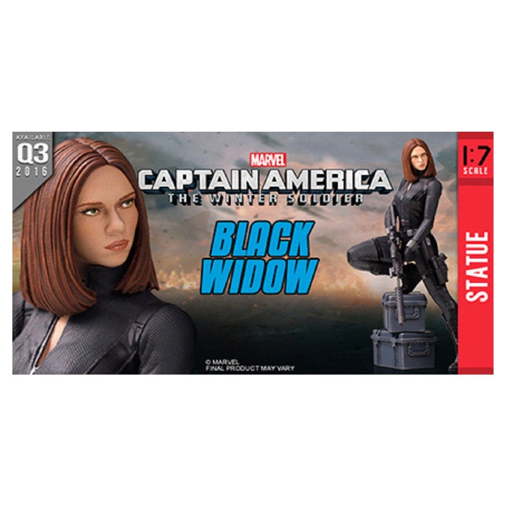 Captain America & Black Widow 9-Inch Collectible Statue - The Winter Soldier Movie Edition | Marvel Avengers Action Figure for Display & Gift Giving