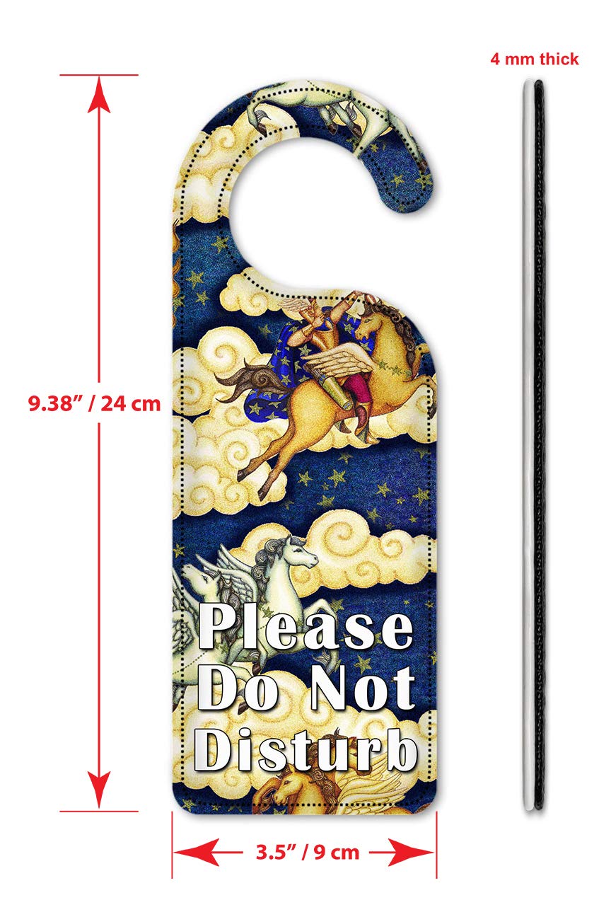 Pegasus Do Not Disturb Door Hanger Sign - Elegant Art Plate with Dan Morris Design - Perfect for Hotels, Bedrooms & Privacy