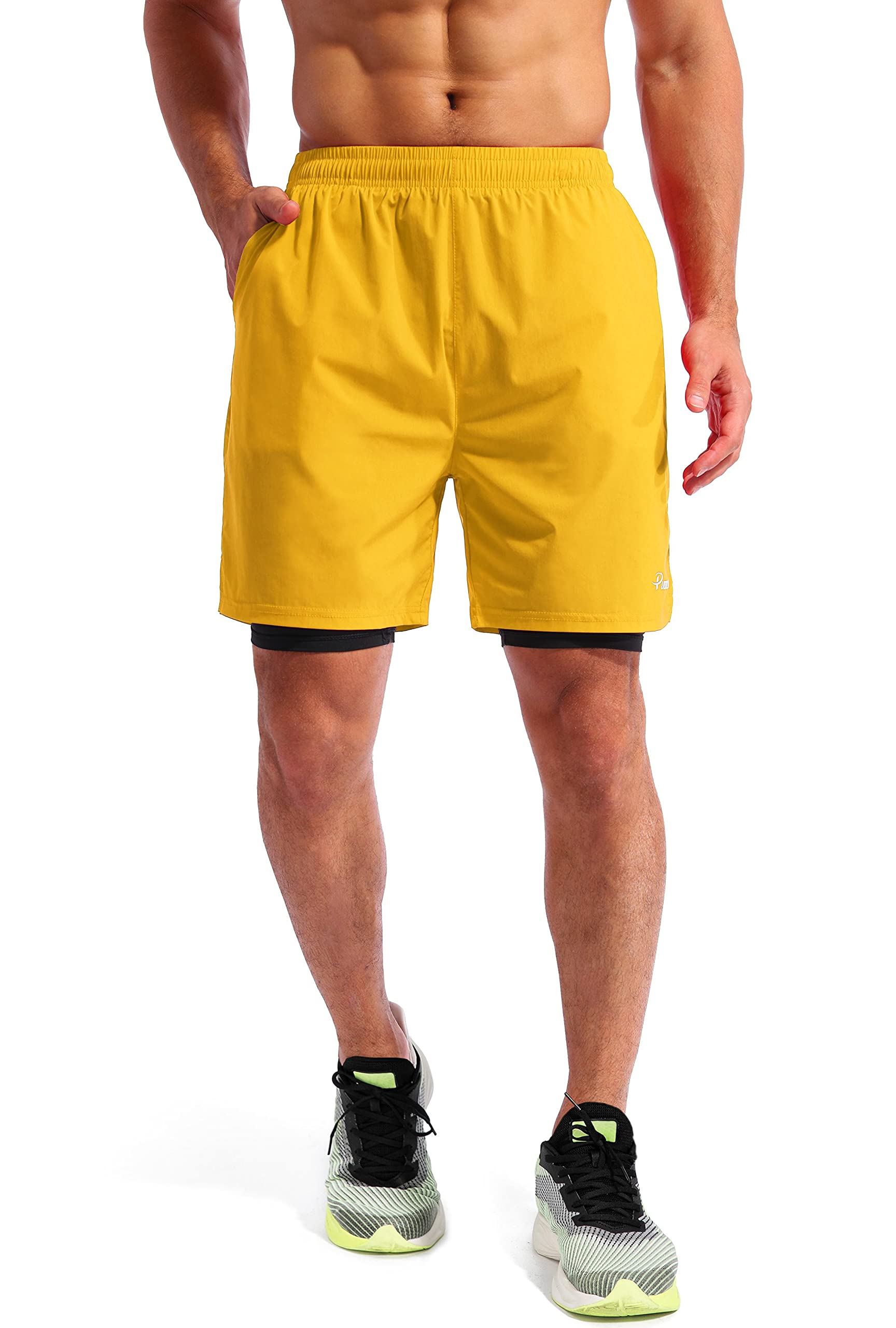 Pudolla Men's 2-in-1 Running Shorts 7