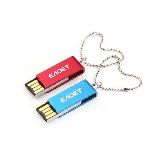 EAGET U5 64GB USB 2.0 Flash Drive - Waterproof, Shockproof Metal Pen Drive for Data Storage, File Transfer - Perfect for Office, School, Travel & Outdoor Use
