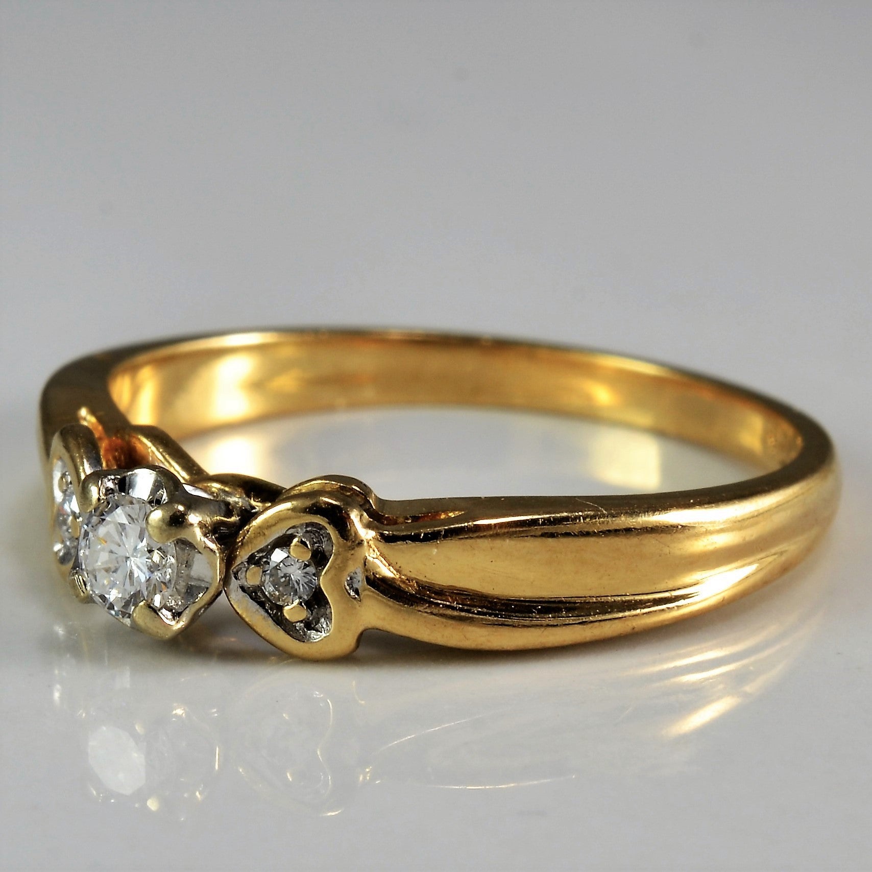 0.10ctw SI2 G/G Heart Accent Diamond Ring - Size 6 | Elegant Engagement, Anniversary & Valentine's Day Gift for Her