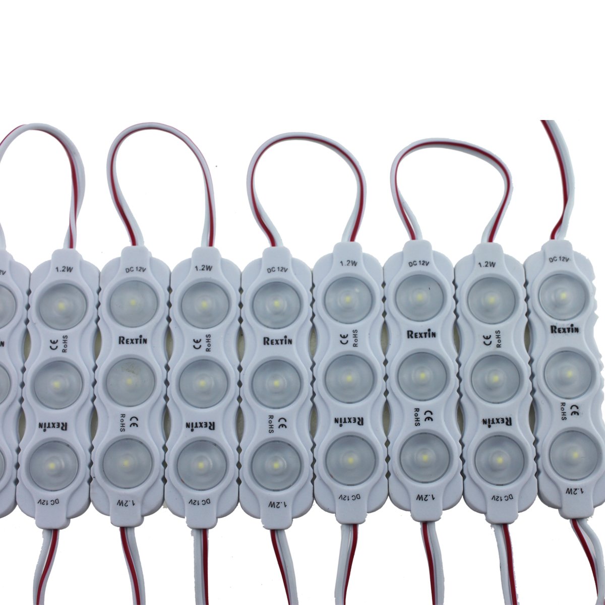 Rextin Super Bright 200pcs 2835 LED Module - 120-150LM per Module, Waterproof Decorative Lighting for Letter Signs & Advertising Displays with Adhesive Backing, 3-Year Warranty (Blue) - Perfect for Storefronts, Wedding Decor, and Event Signage