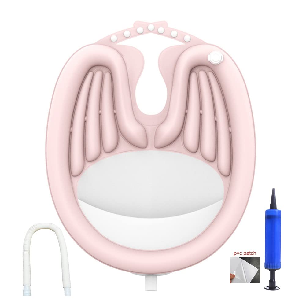 Portable Inflatable Shampoo Bowl - Lightweight Hair Washing Basin with Drain Tube for Elderly, Disabled & Bedridden - Perfect for Home Care, Salon & Hospital Use