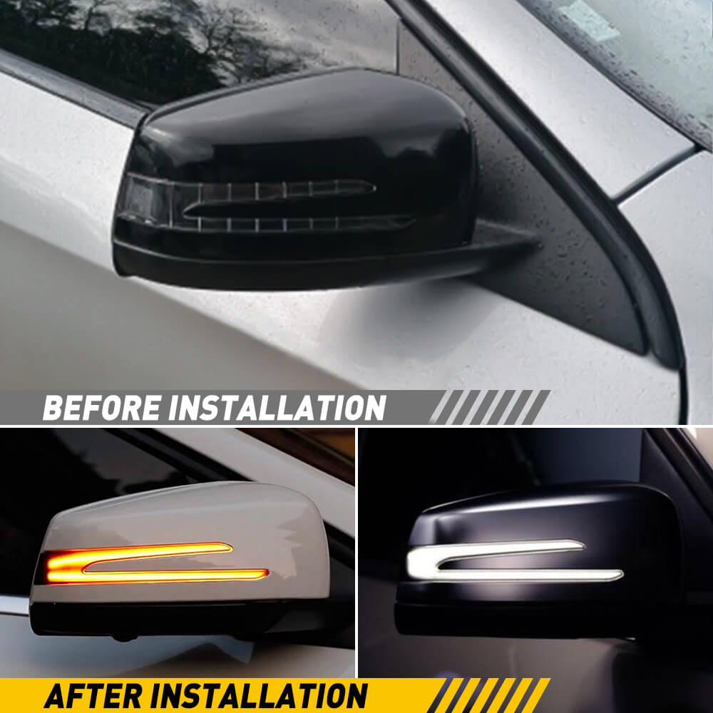 Smoke Dynamic Sequential LED Side Mirror Turn Signal Light for Mercedes Benz - Upgrade Your Car's Safety & Style | Perfect for Night Driving & Customization
